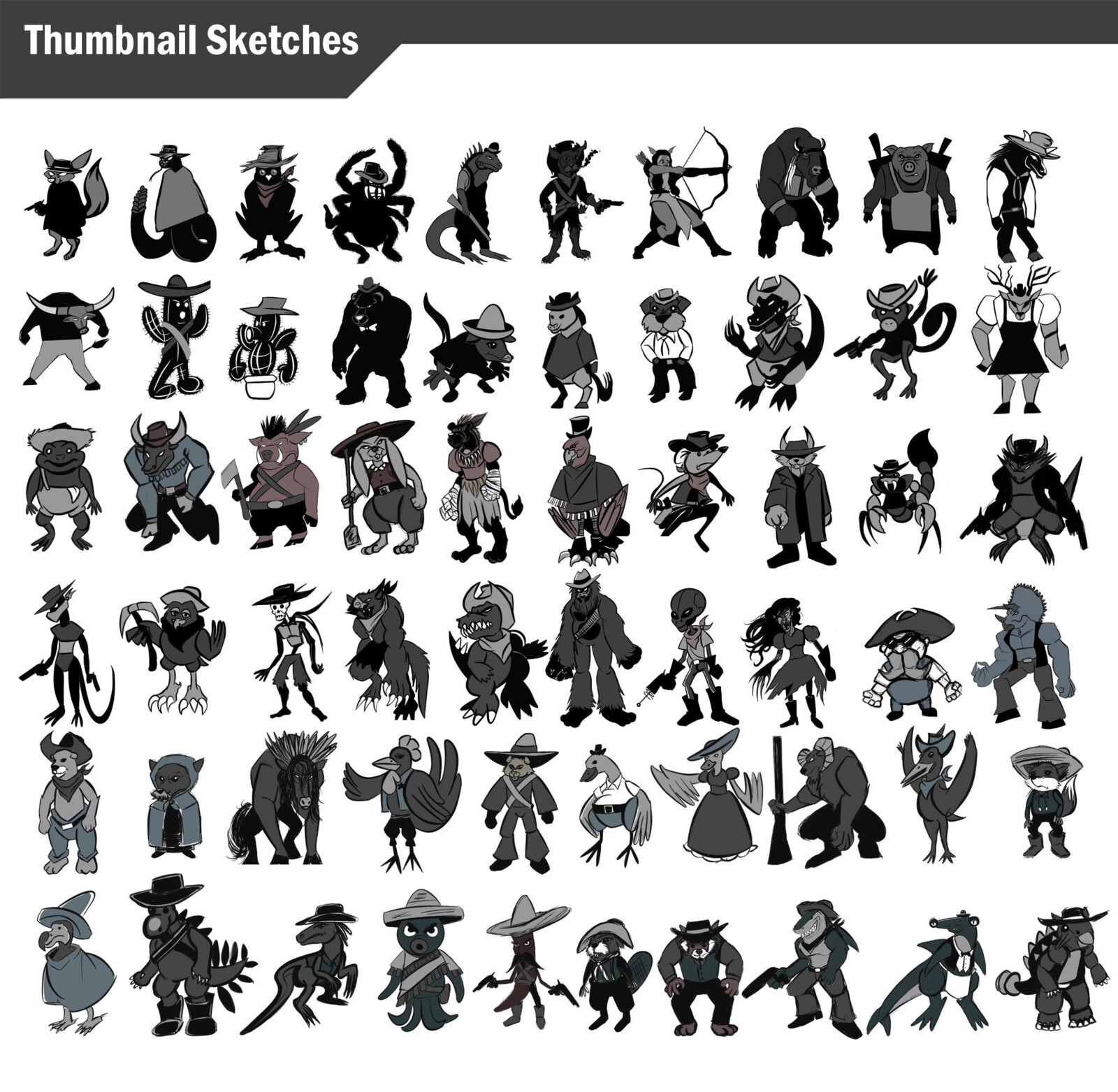 60 Thumbnails Sketches