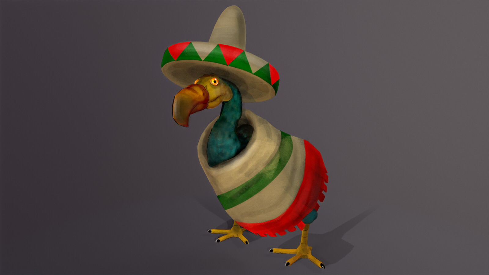 Sombrero Dodo Bird Paint Over 