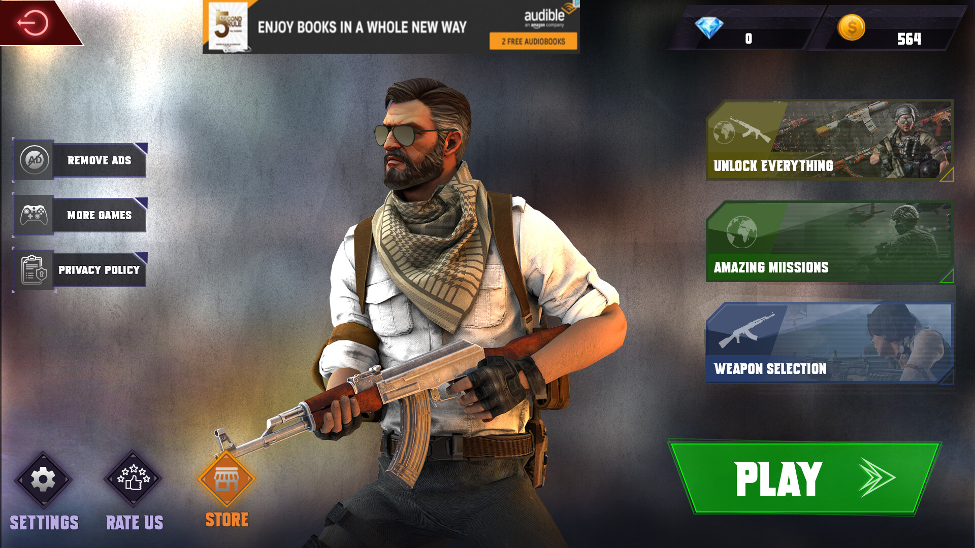 ArtStation Cover fire shooting game UI