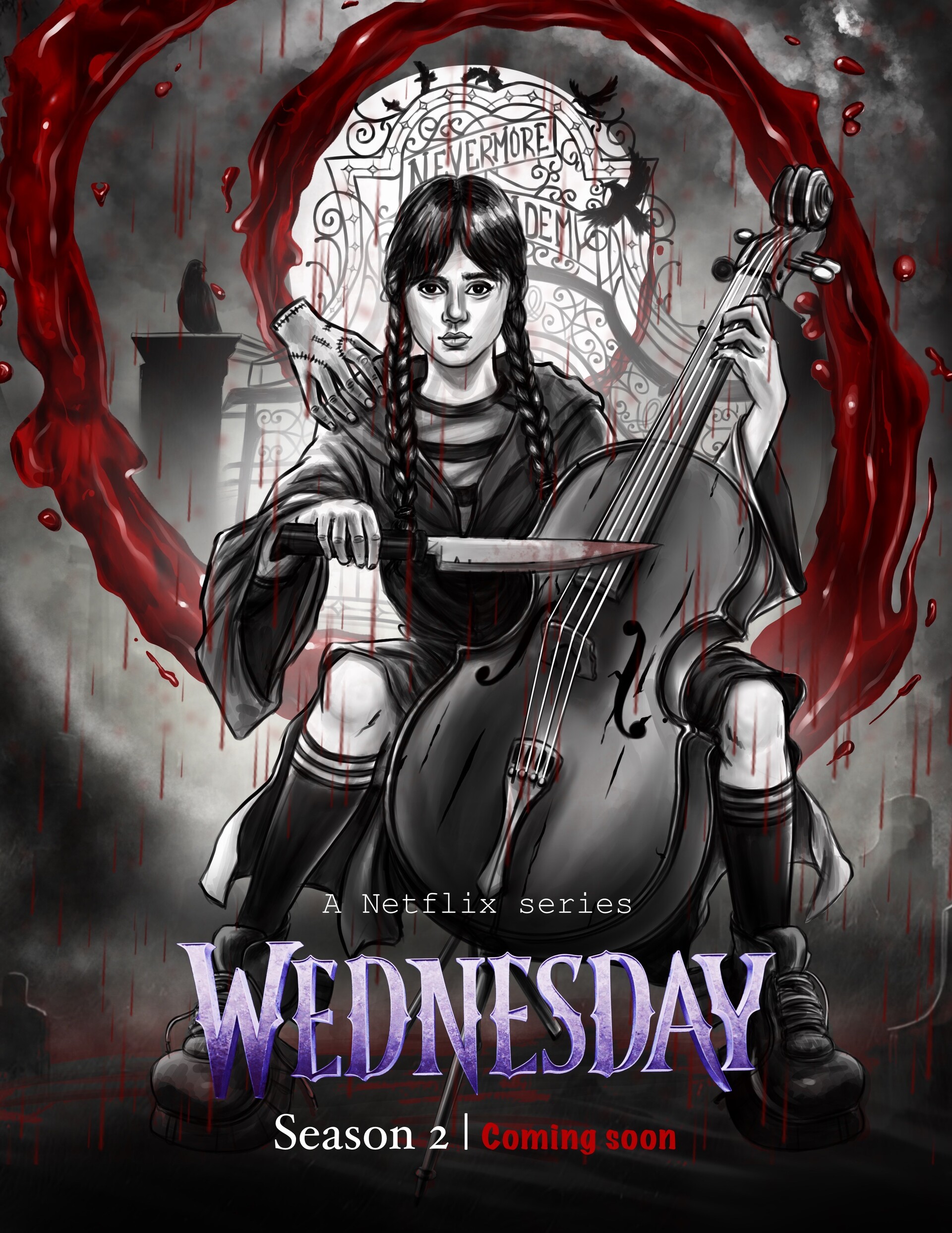 Wednesday Season 2 Concept Poster, NSFX Studios