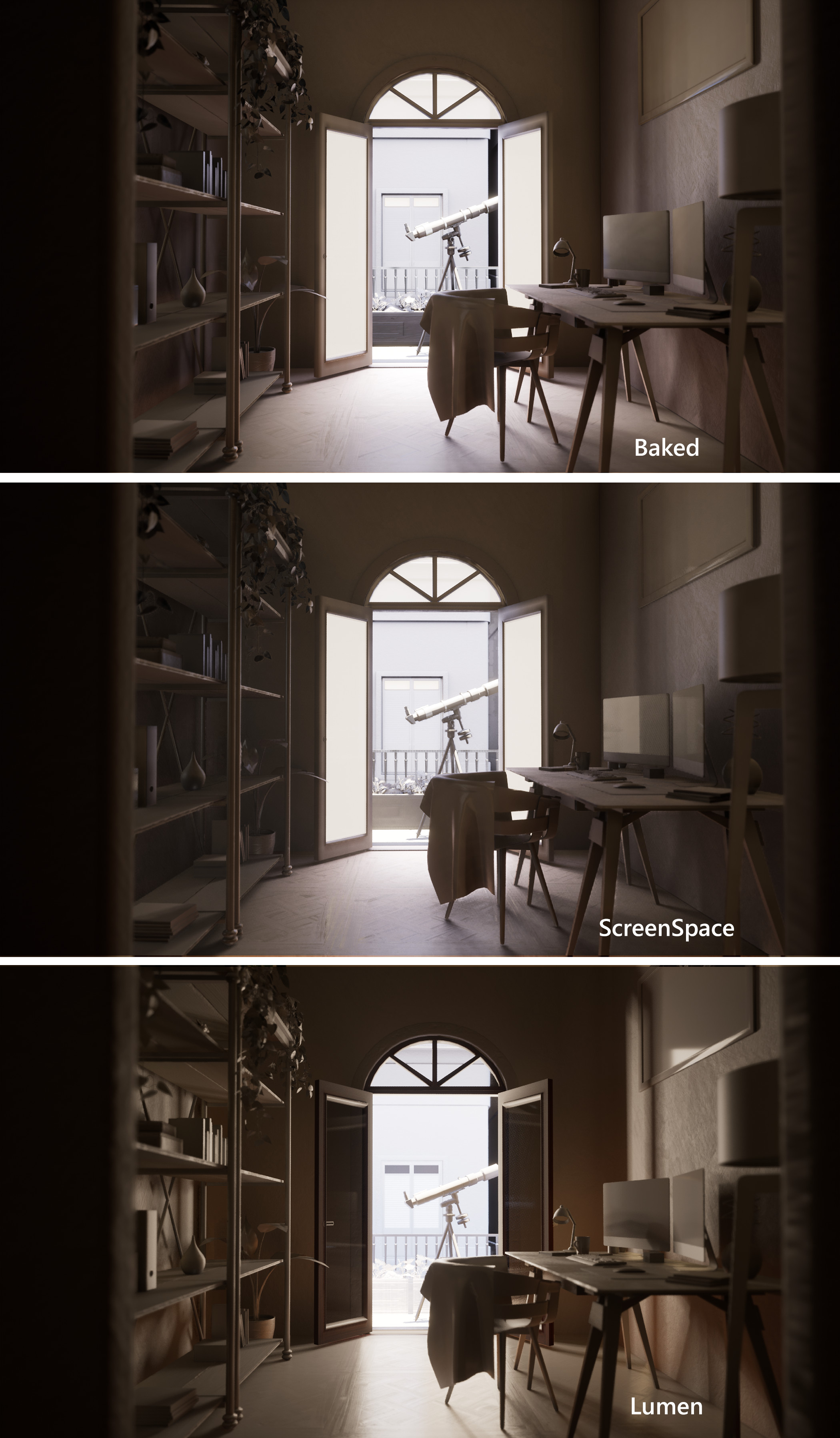 Comparison of Detailed Lighting