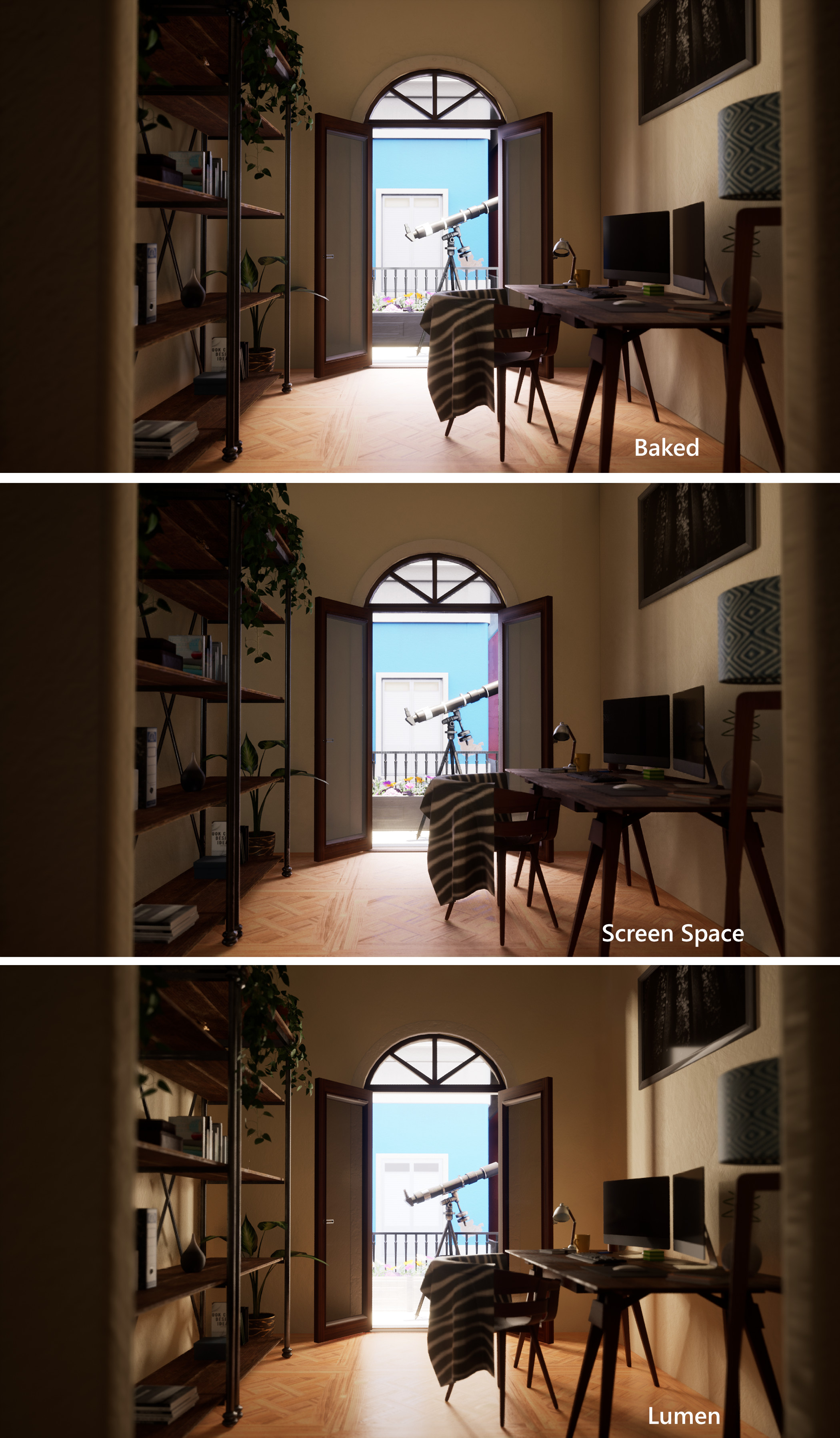 Comparison of Lighting in Office