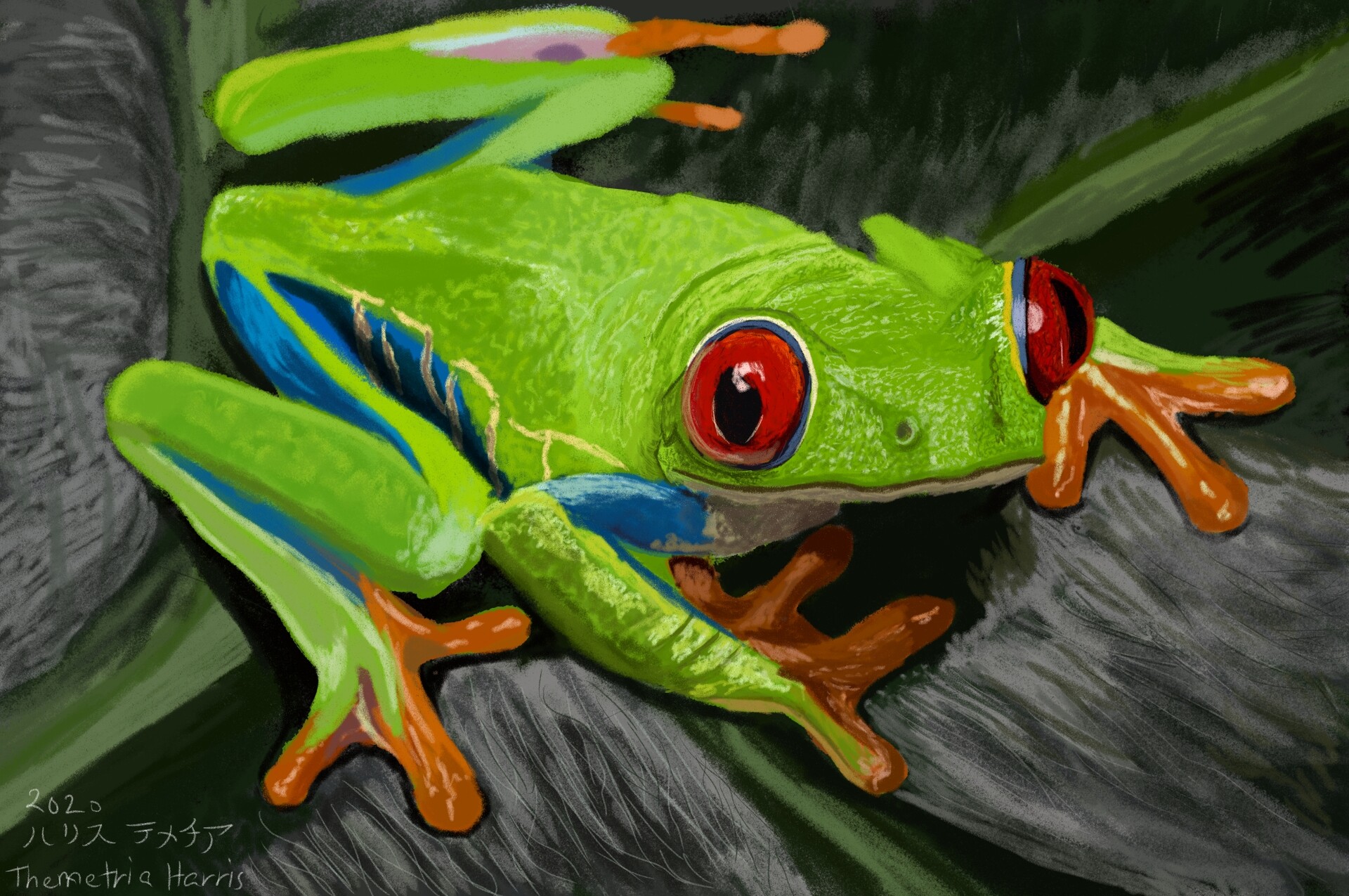 ArtStation frog painting