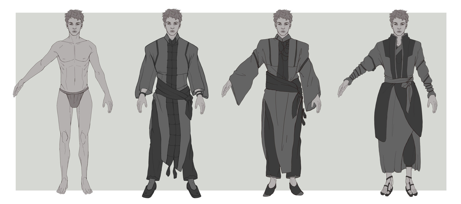 Outfit exploration and base body.