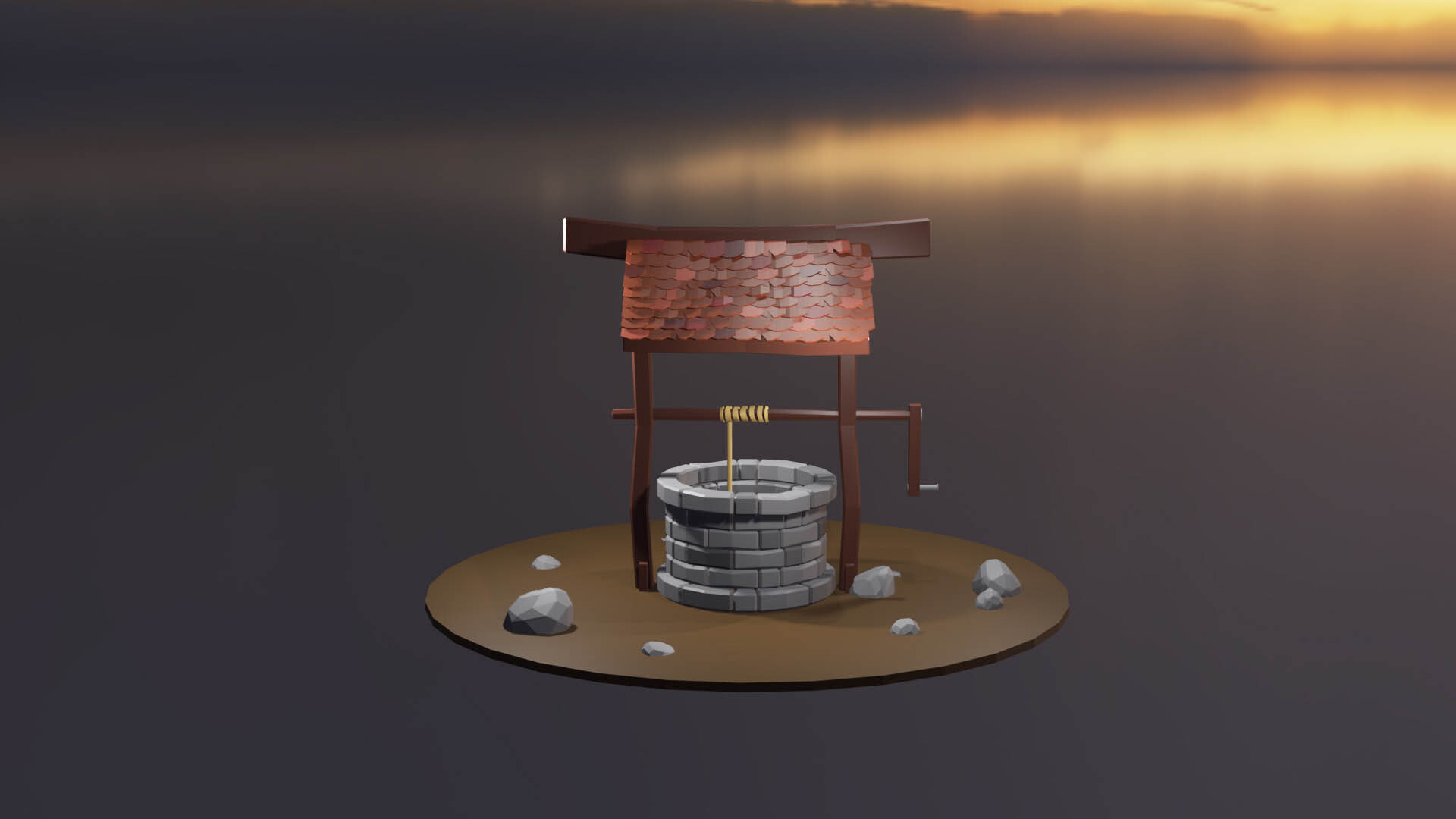 ArtStation stone well