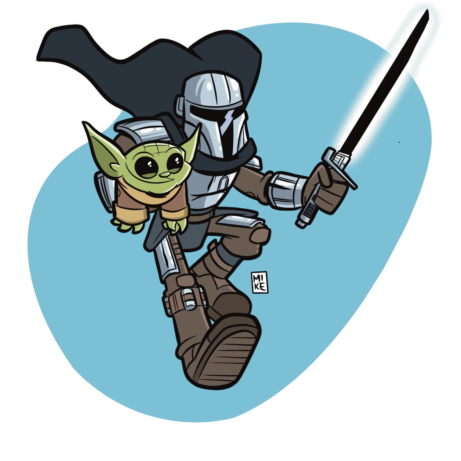 Mando and Grogu