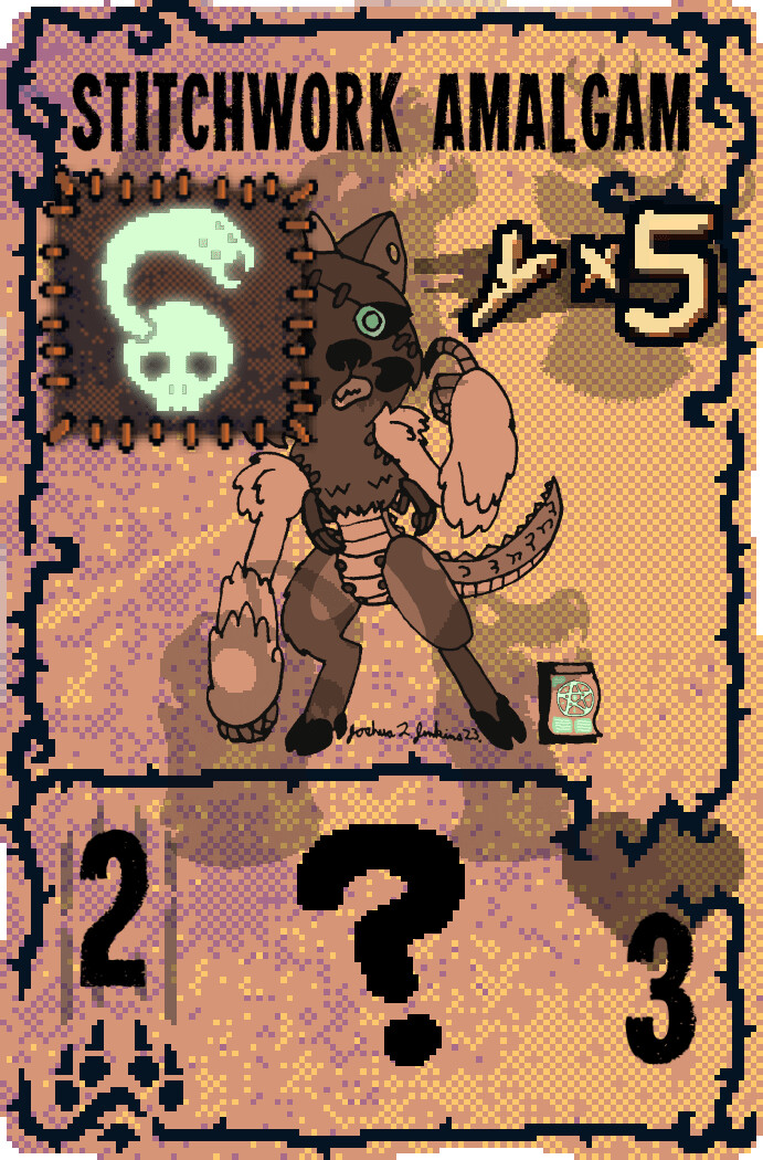 Joshua T Jenkins Inscryption Fan Creature Stitchwork Amalgam