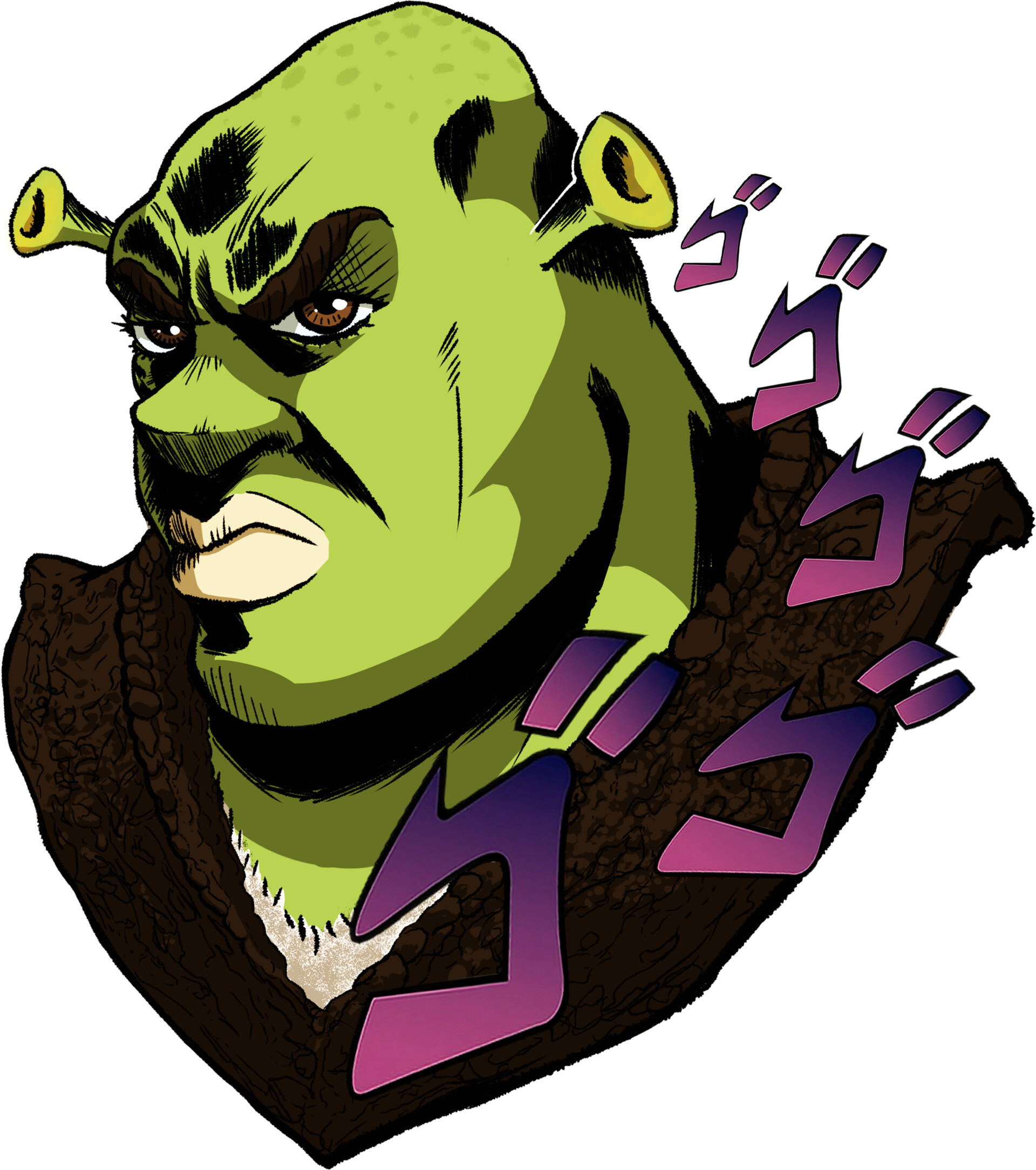 Jojos Bizarre Adventure Shrek Sticker for iOS & Android