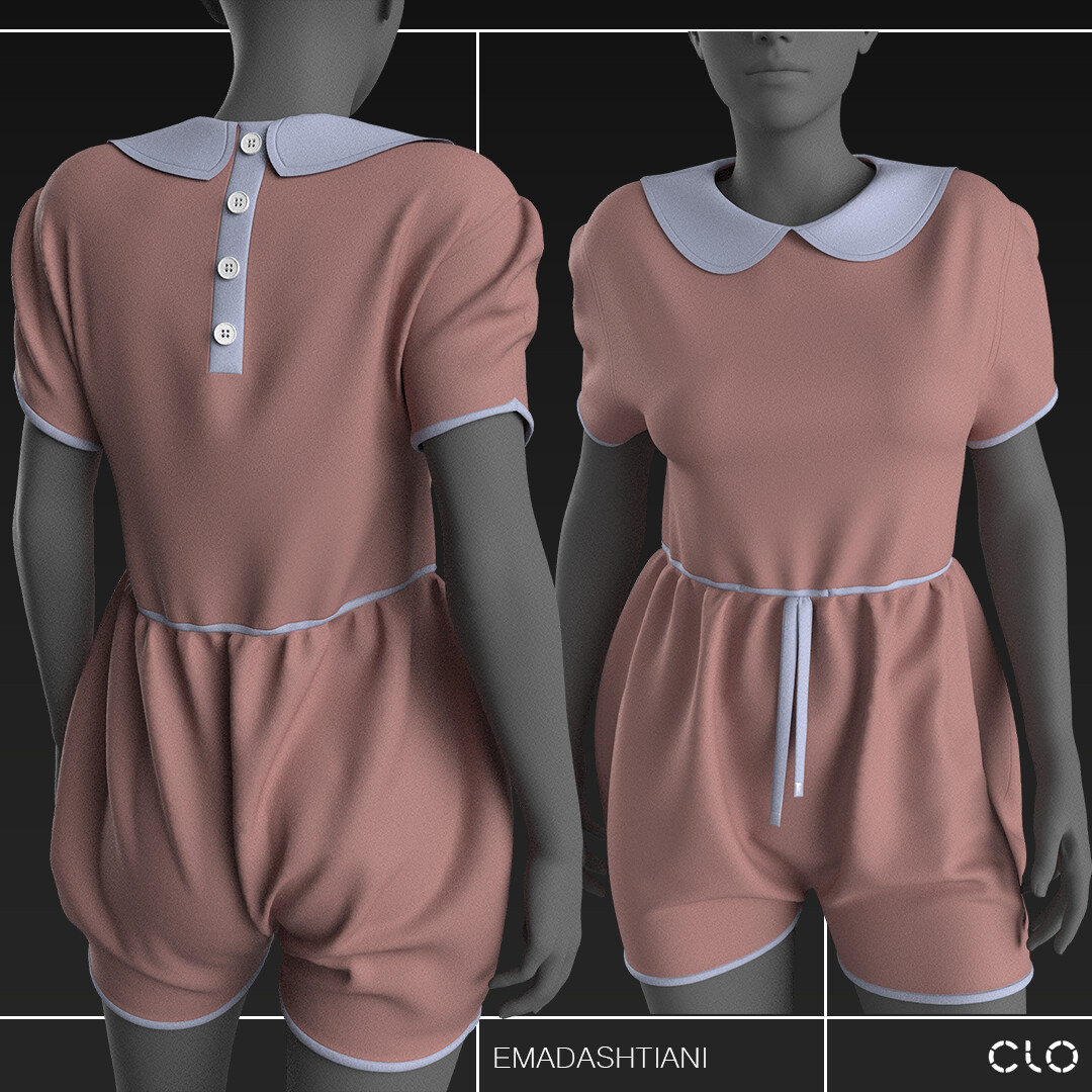 ArtStation BABY GIRL _ AnimeGirlsOutfit N3 53 _ MarvelousDesigner