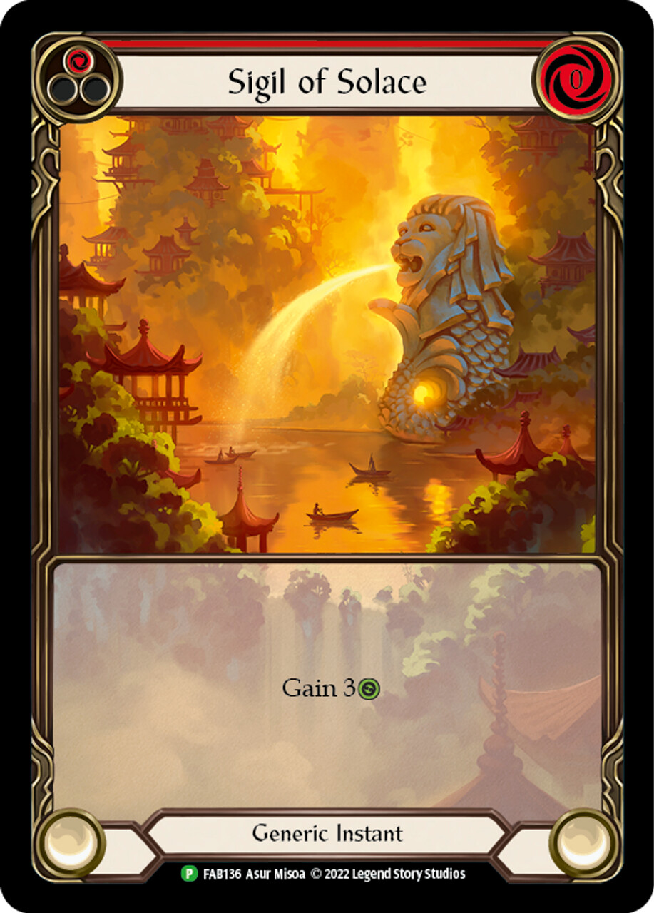 Flesh and Blood TCG Sigil of Solace (Yellow) [U-WTR174