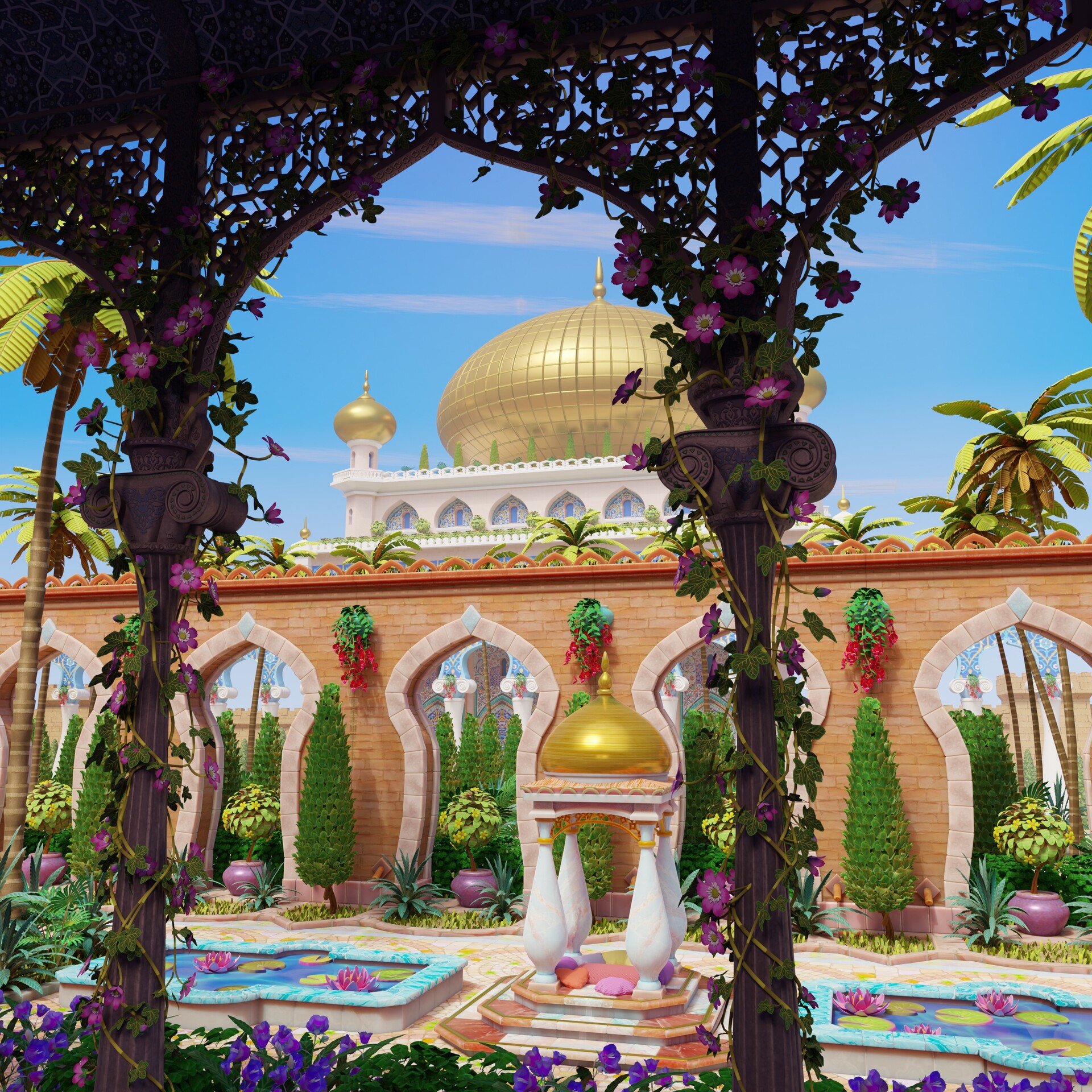 ArtStation Arabian garden
