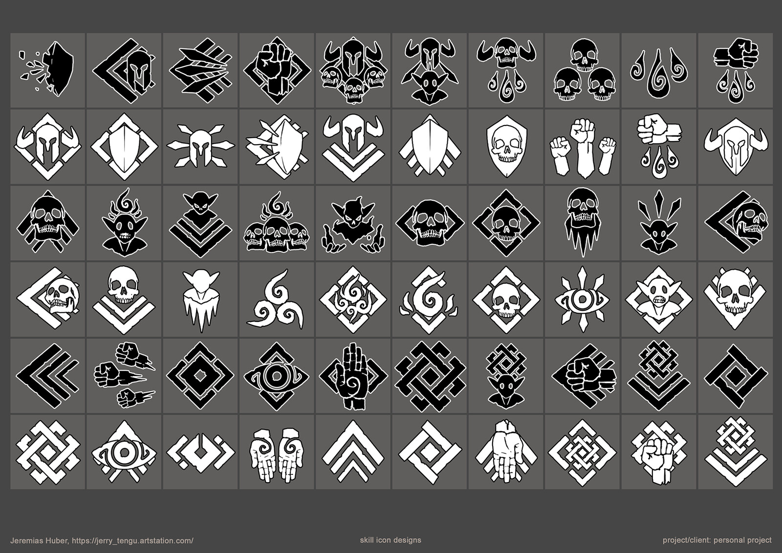 icon designs, personal project