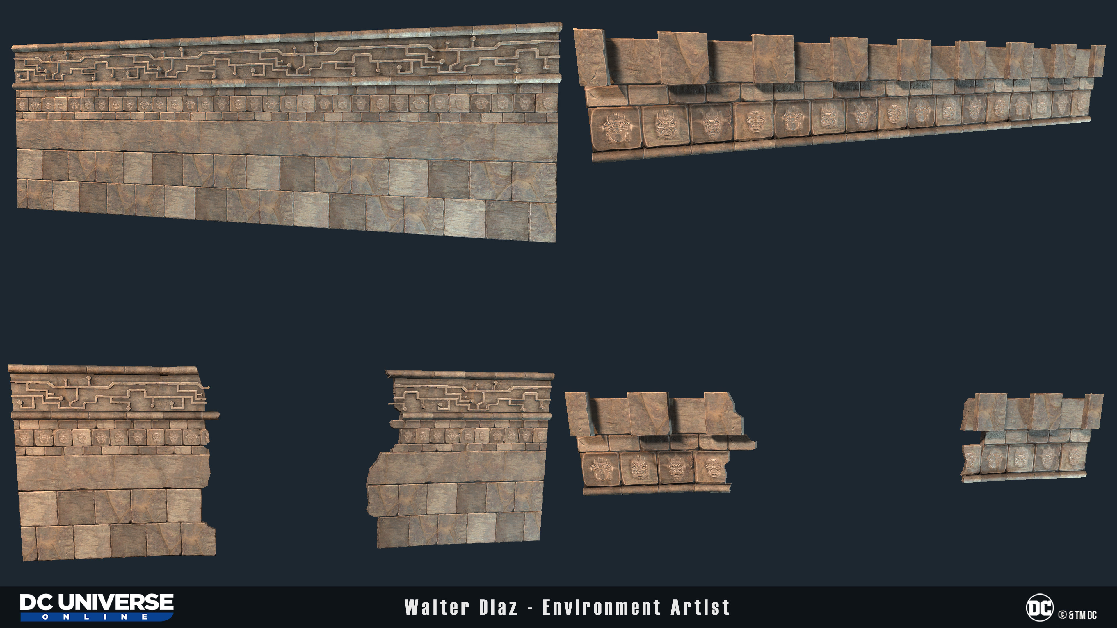 Modular Source Wall pieces made out of a trim sheet I created.