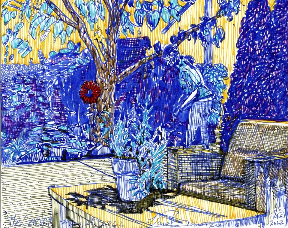 THE GARDEN OF EDEN, 8X10 inches, pen and ink on archival paper, 2022.