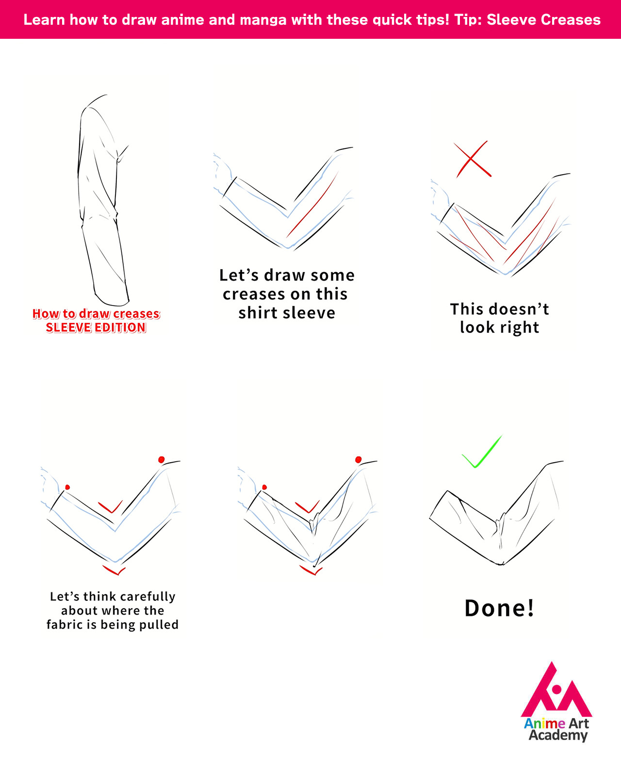 ArtStation How to Draw Creases on Sleeves