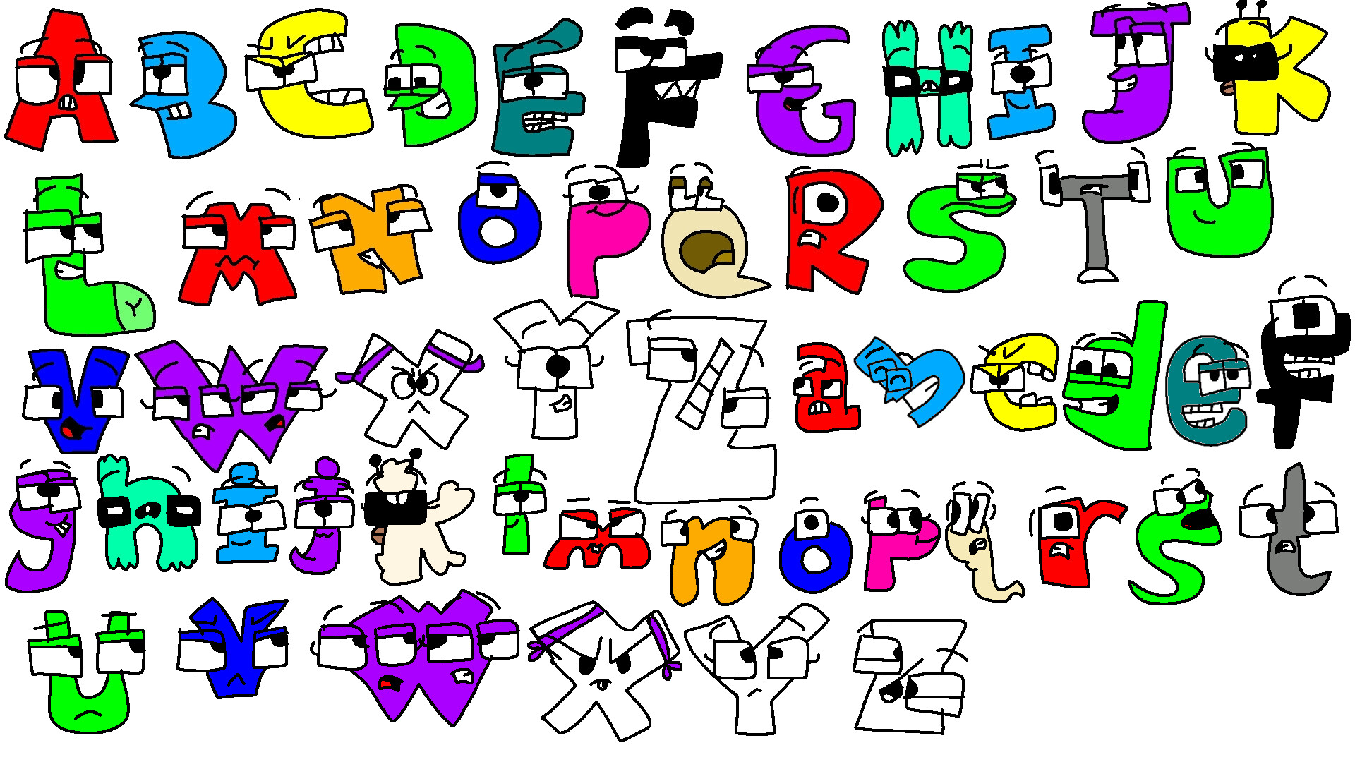 Alphabet lore but the opposite 2 (my version) by vaccine804new on DeviantArt