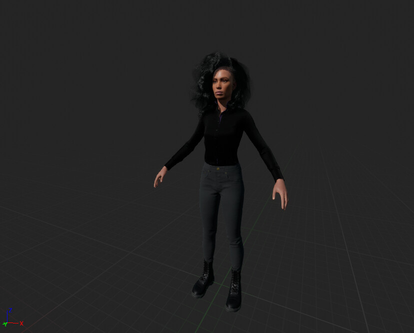 I wanted to create more of a realistic hair that was more like my hair, which is very frizzy and unruly.