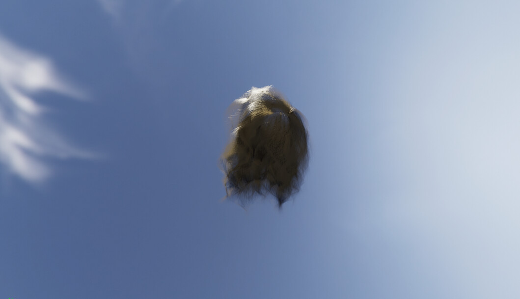 This is the hair in engine after being exported from Maya using Ornatrix.