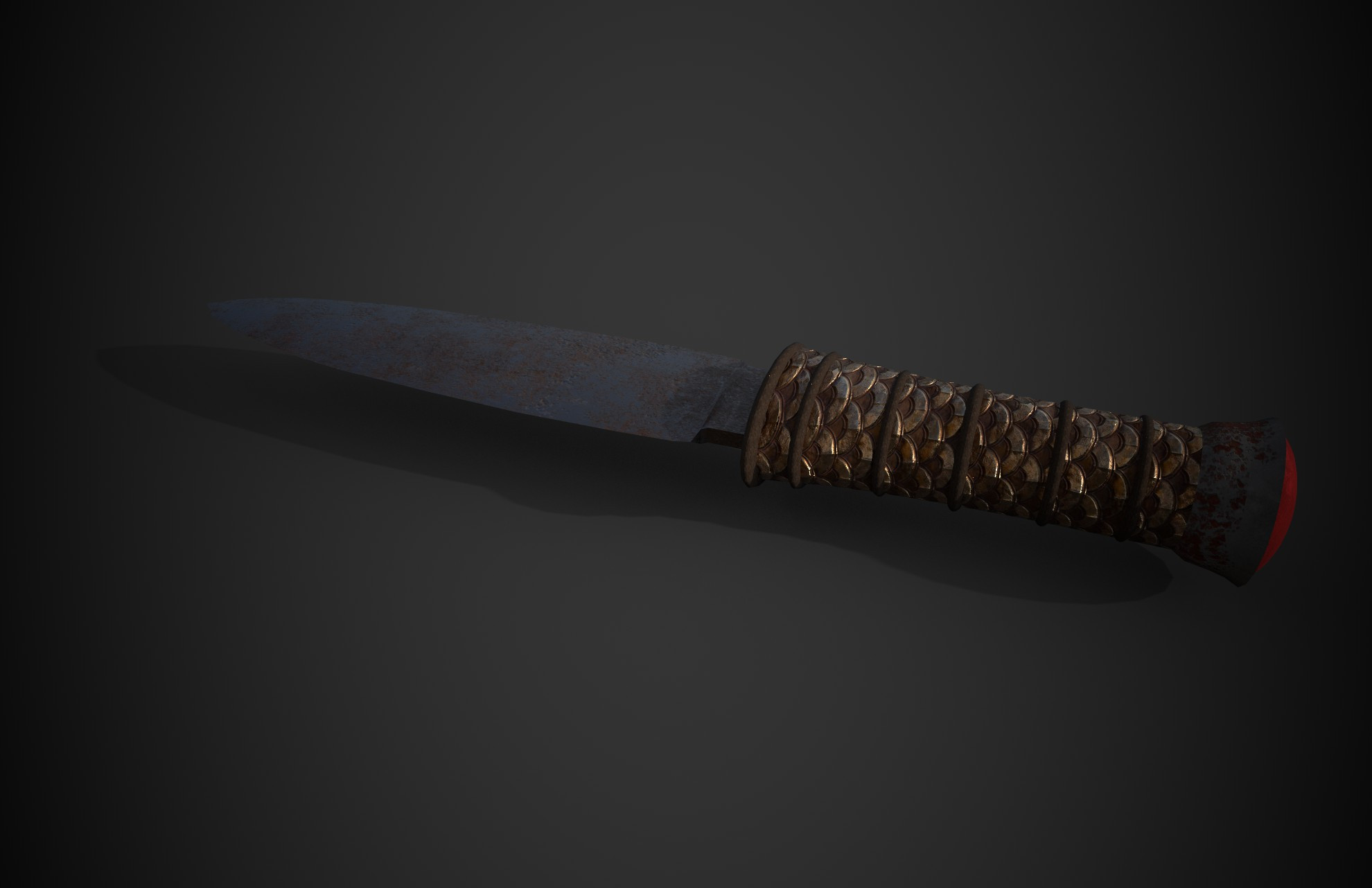 A render of the knife in IRay.