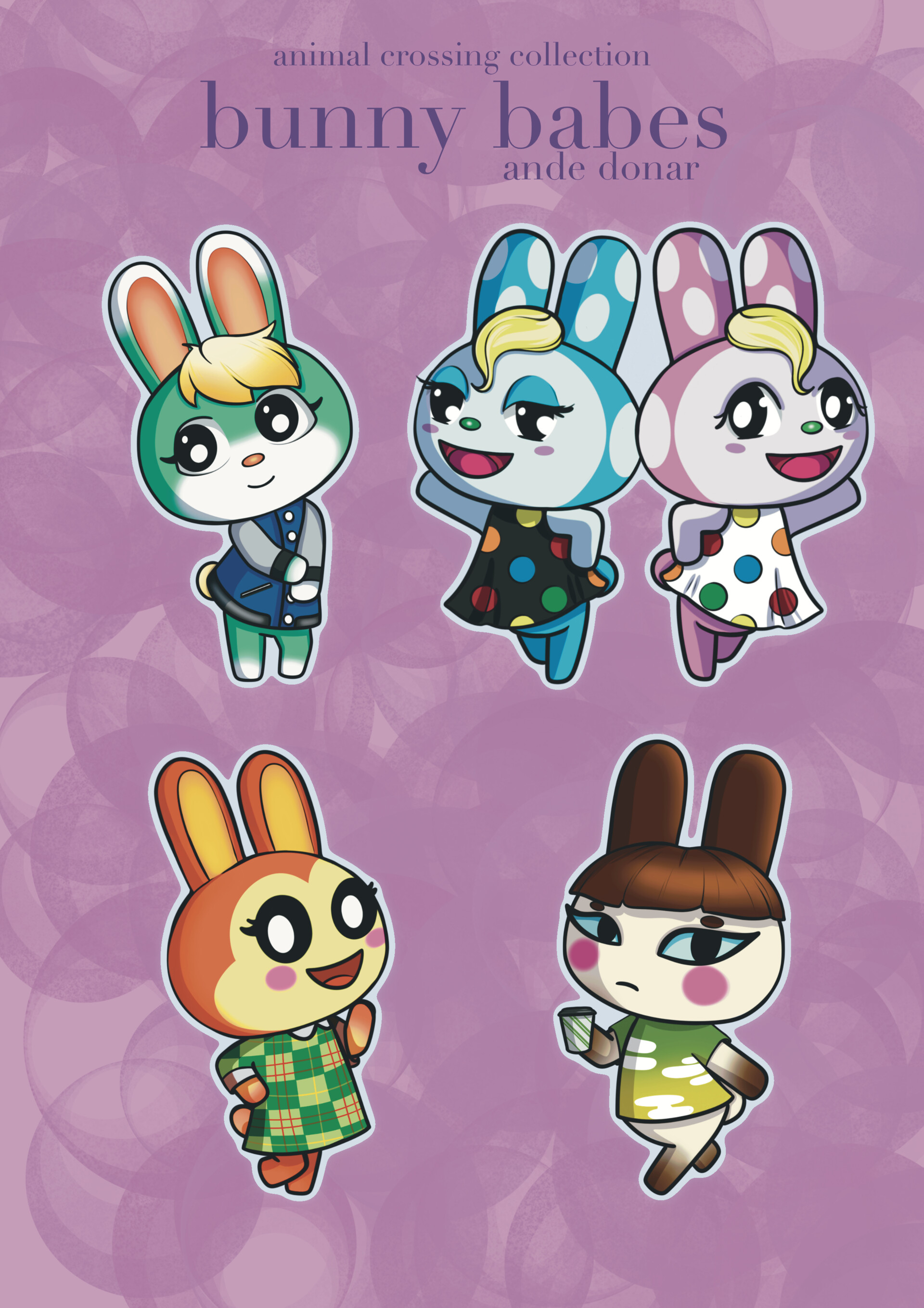 ArtStation Animal Crossing Stickers Bunnies