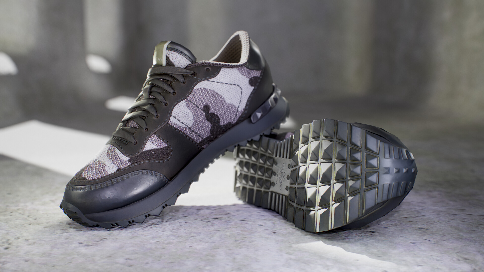 Valentino Garavani Rockrunner Sneakers All Black Valentino