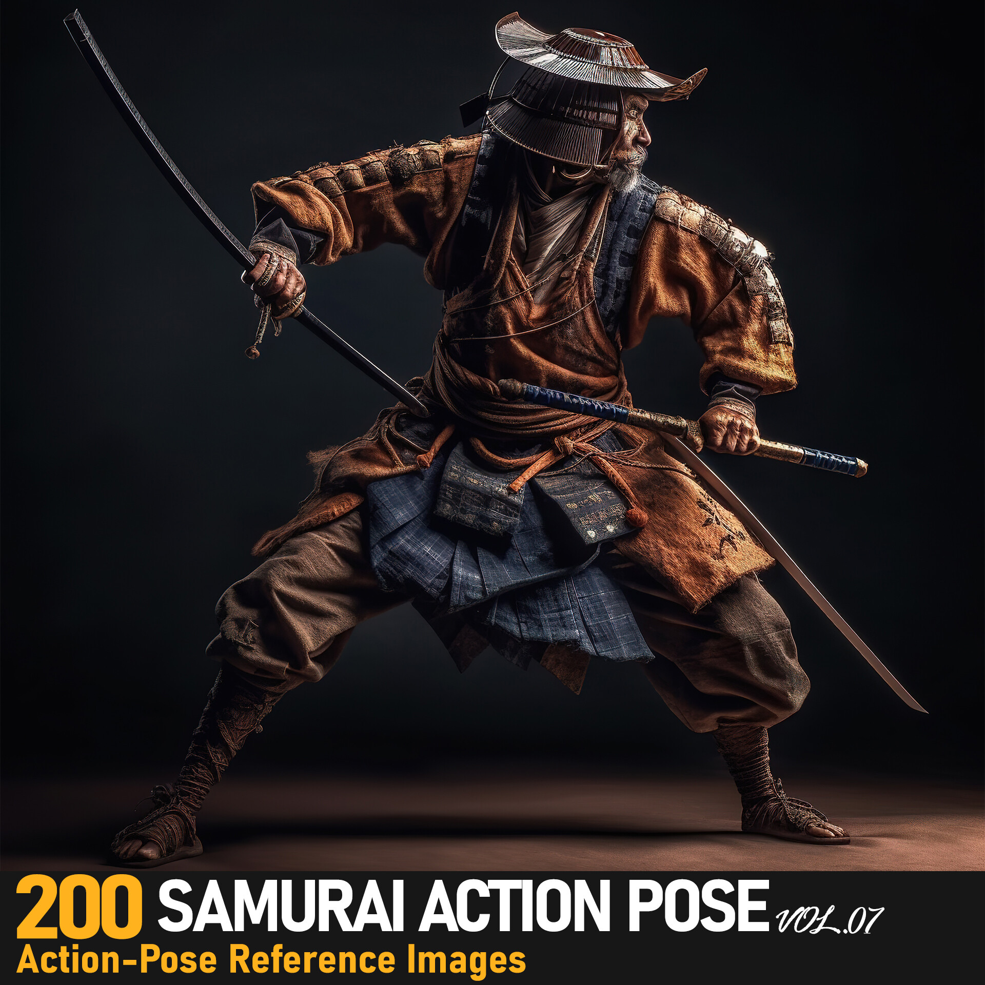 ArtStation - Samurai Action Pose VOL.07|4K Reference Images | Artworks