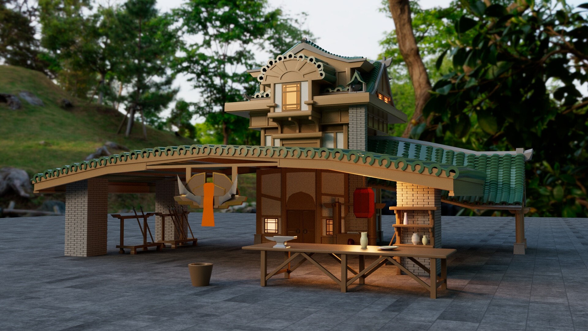 ArtStation Genshin Impact Liyue Blacksmith Fan Model