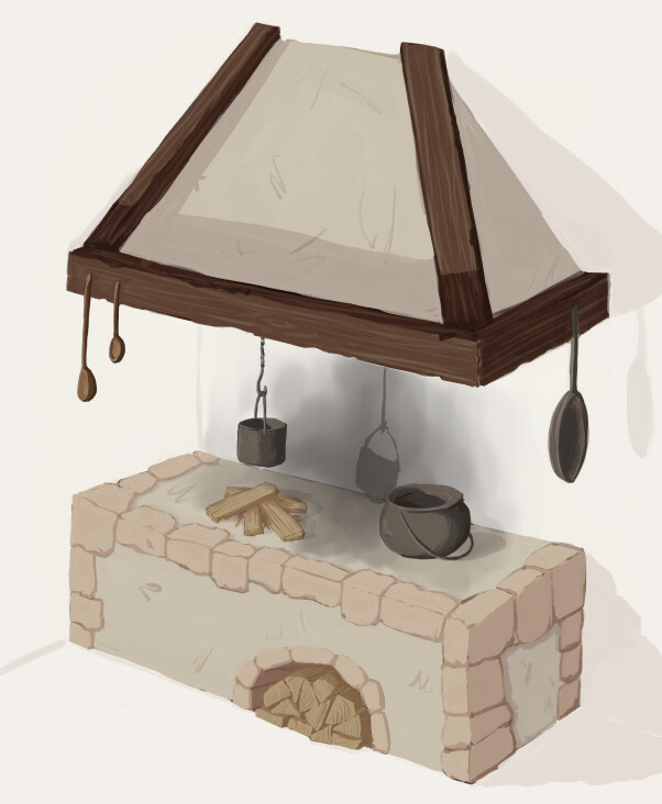 ArtStation - Medieval kitchen