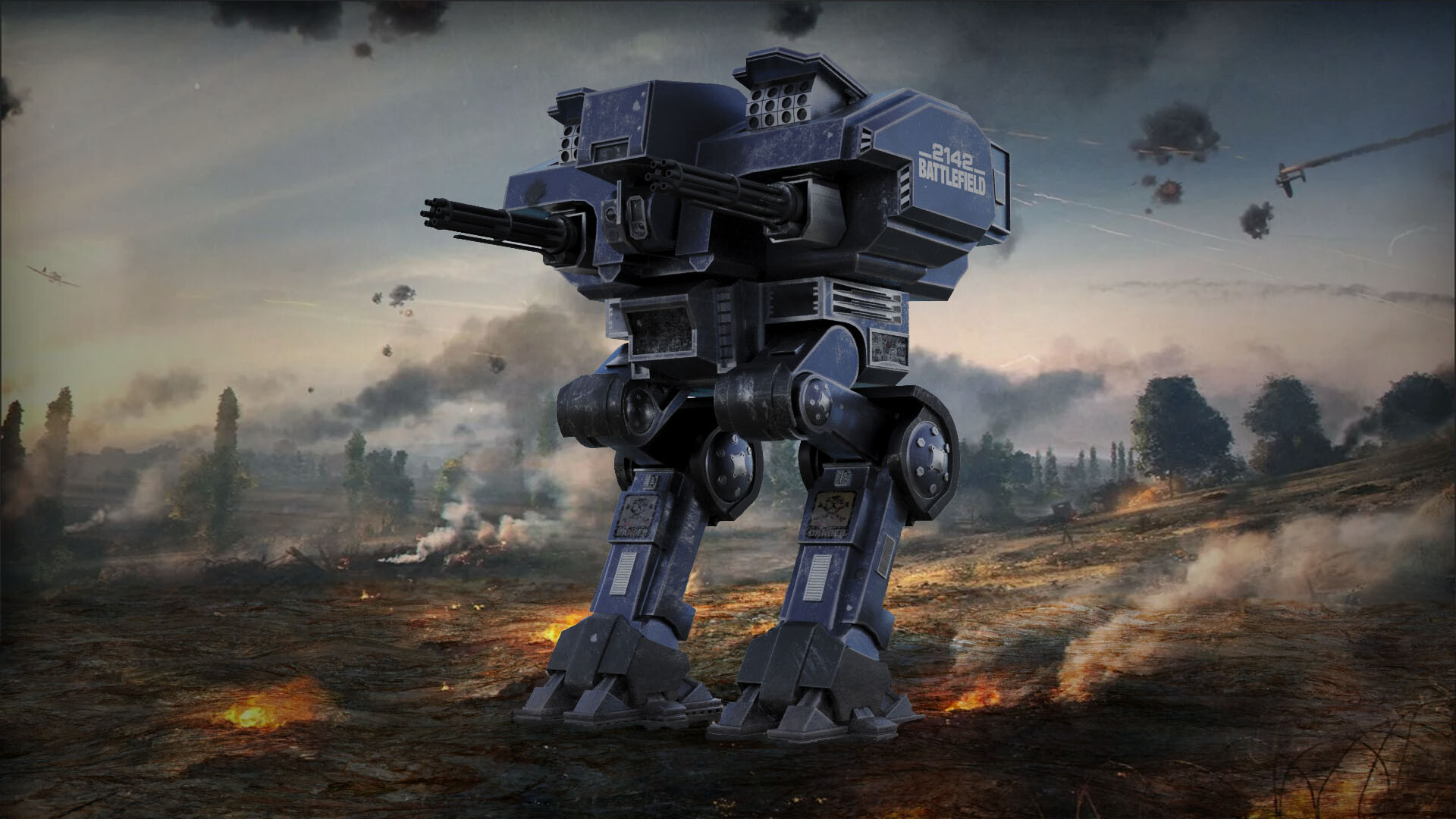 ArtStation - Battlefield 2142 L-5 RIESIG Mech