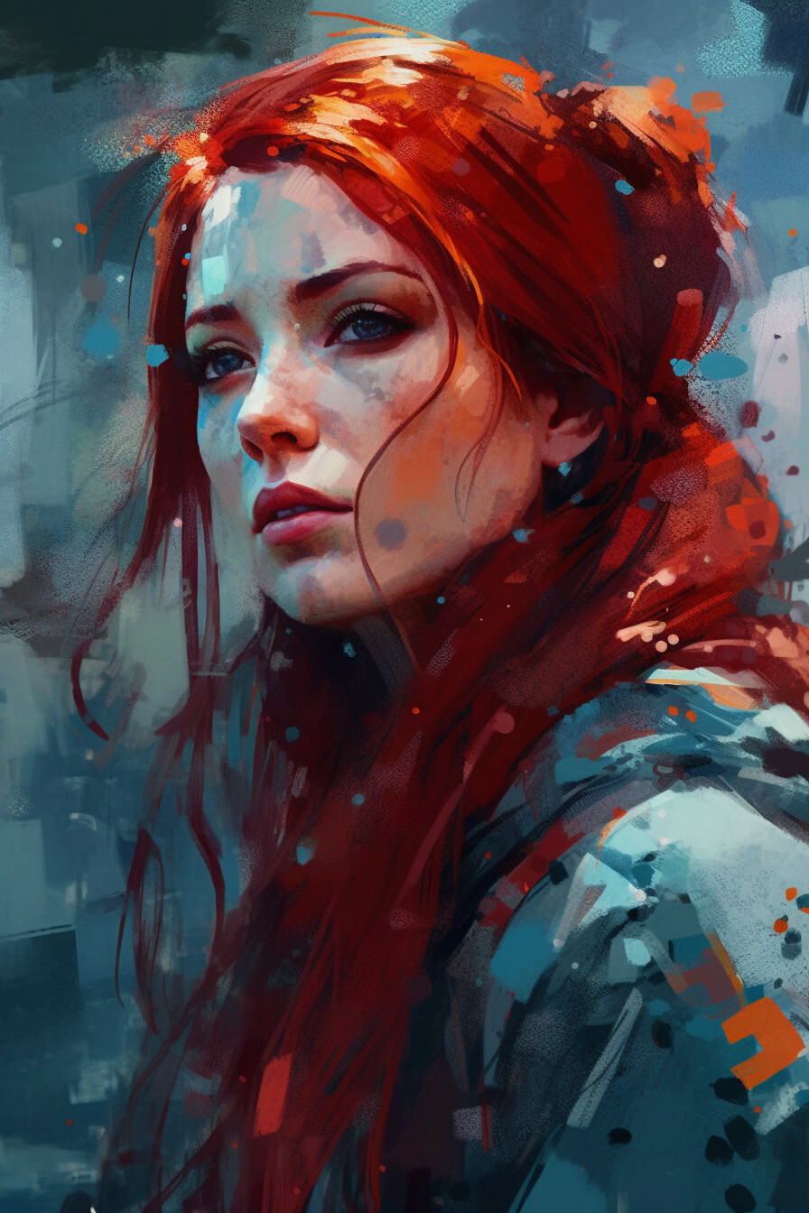 ArtStation - Red-haired Girl