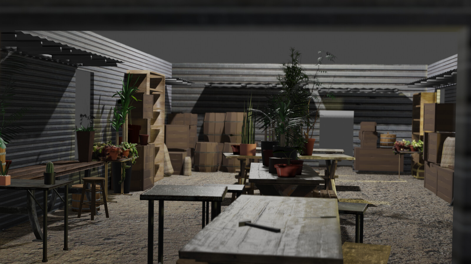 Base Blender render using the composition I liked most after a few fly-throughs and camera experiments.
