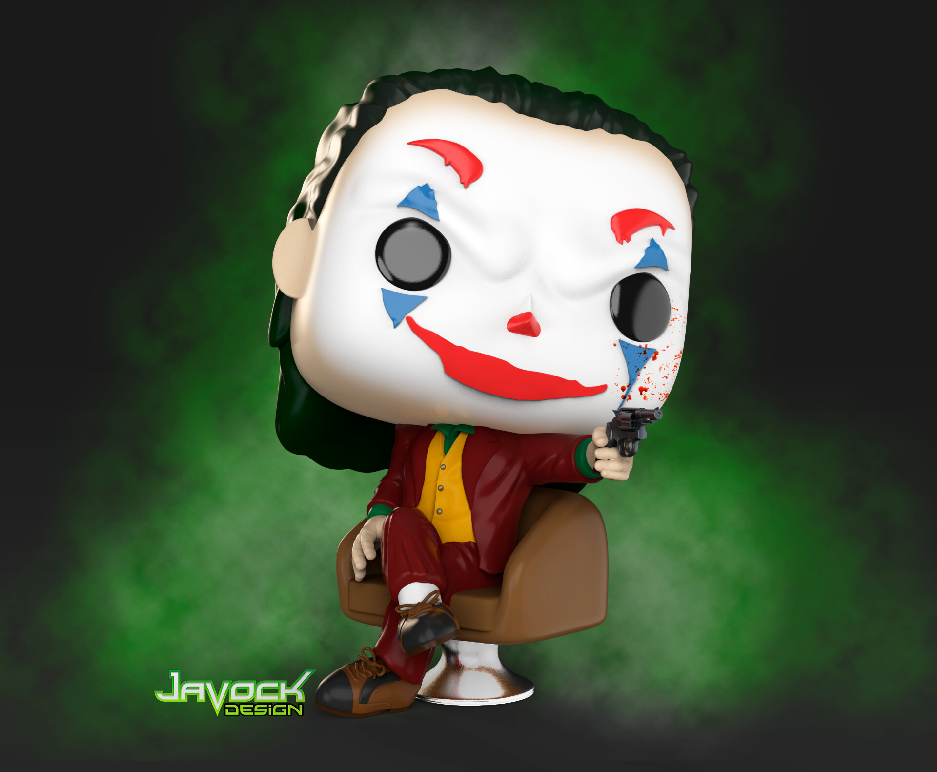 ArtStation - Joker (Joaquin Phoenix) - Joker Movie Funko pop Custom