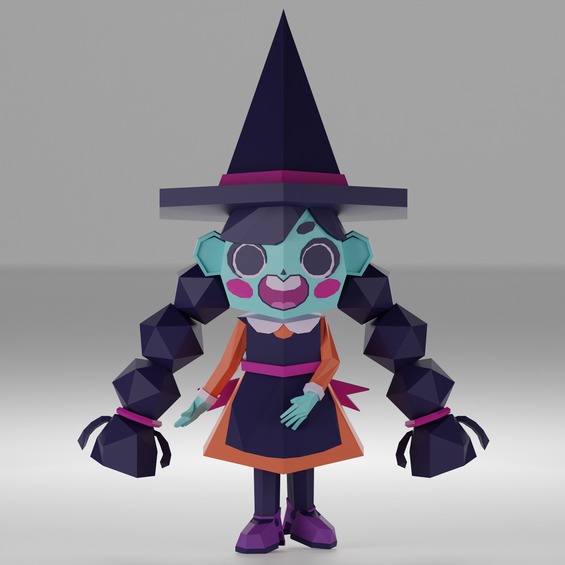 ArtStation - Low poly witch character