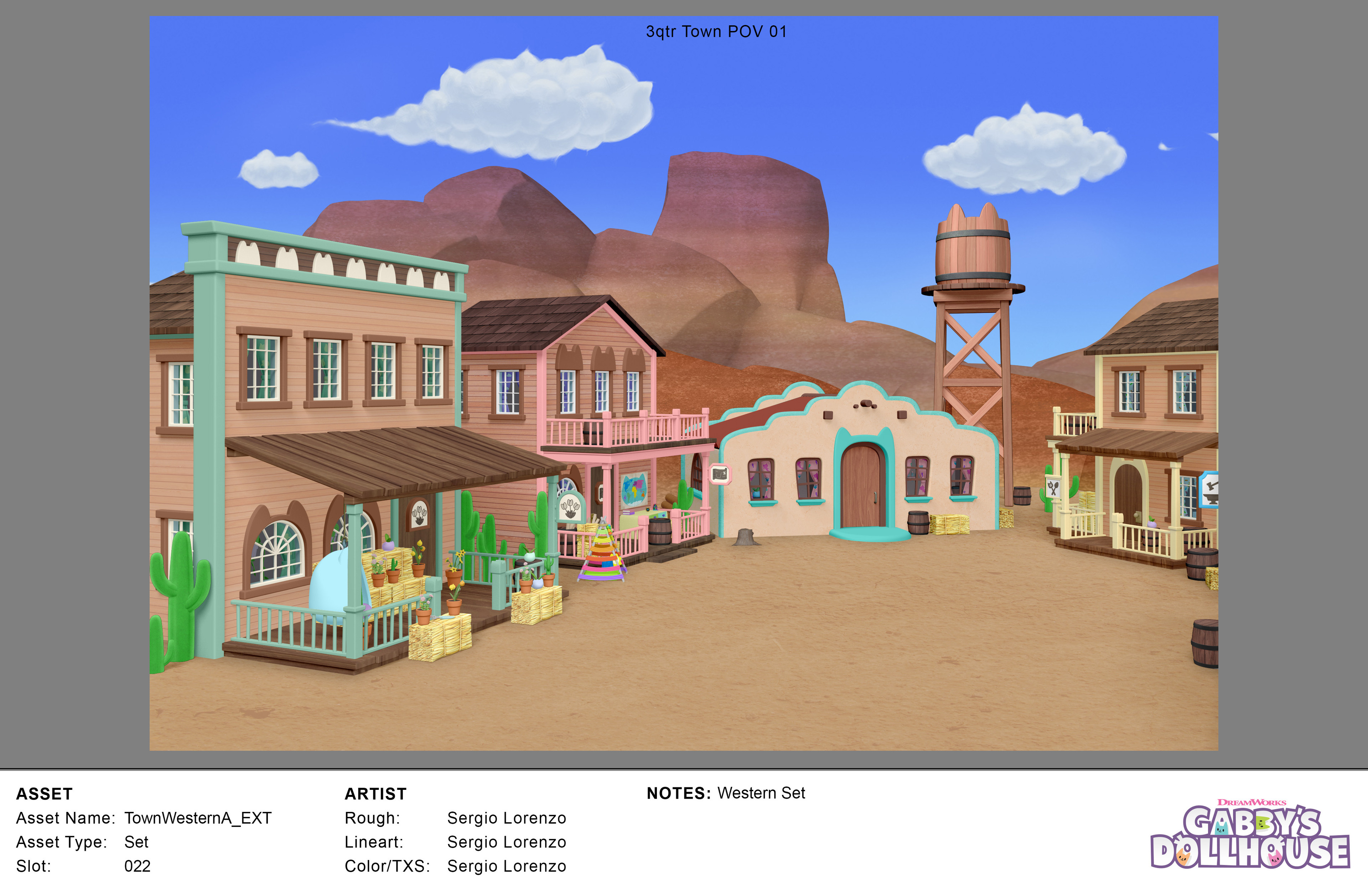 Western Town - Set Color, View 1