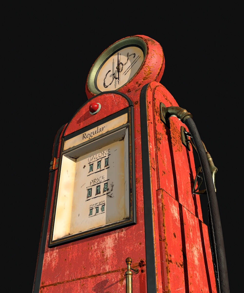 ArtStation - Old rusty gas pump
