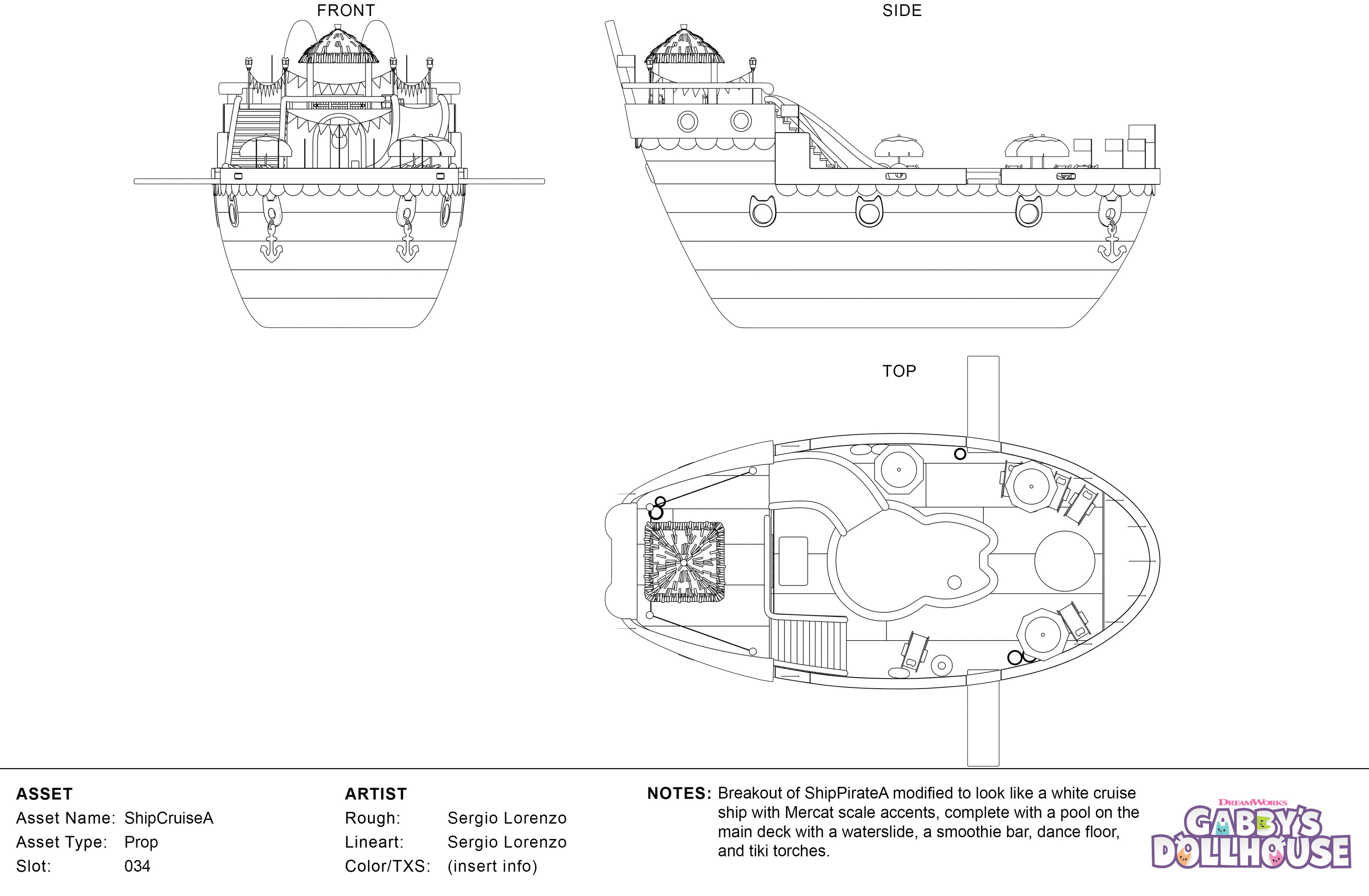 Cruise Ship Line Art