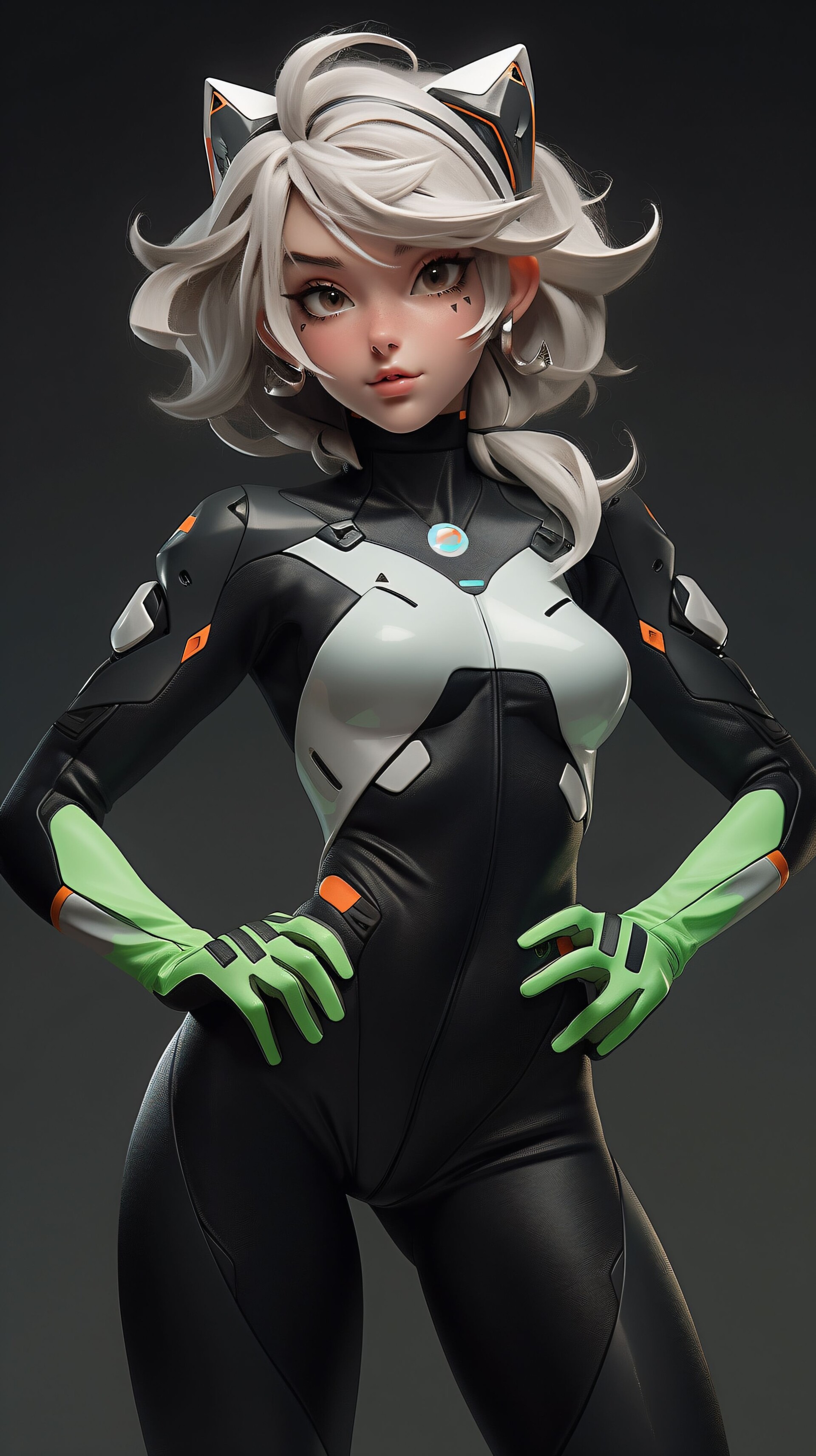 ArtStation AI 20230421 02 Stylized skinsuit girls
