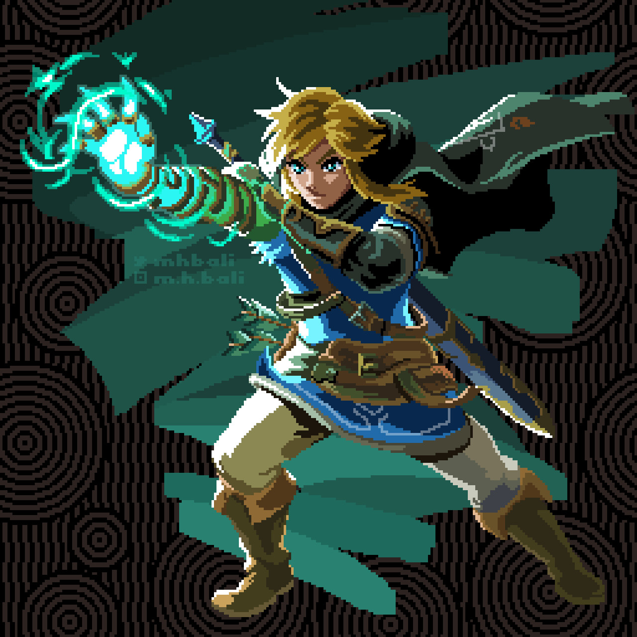 Legend of Zelda TOTK Link Bead Art by KamaPixel on DeviantArt