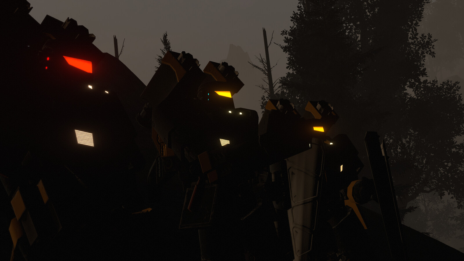 In-game screenshot of multiple models in use