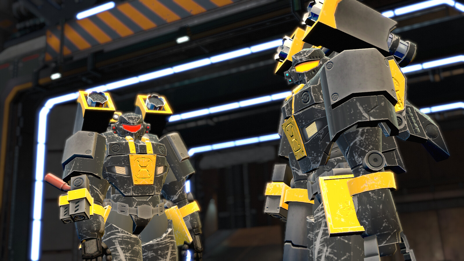 In-game screenshot of multiple models in use
