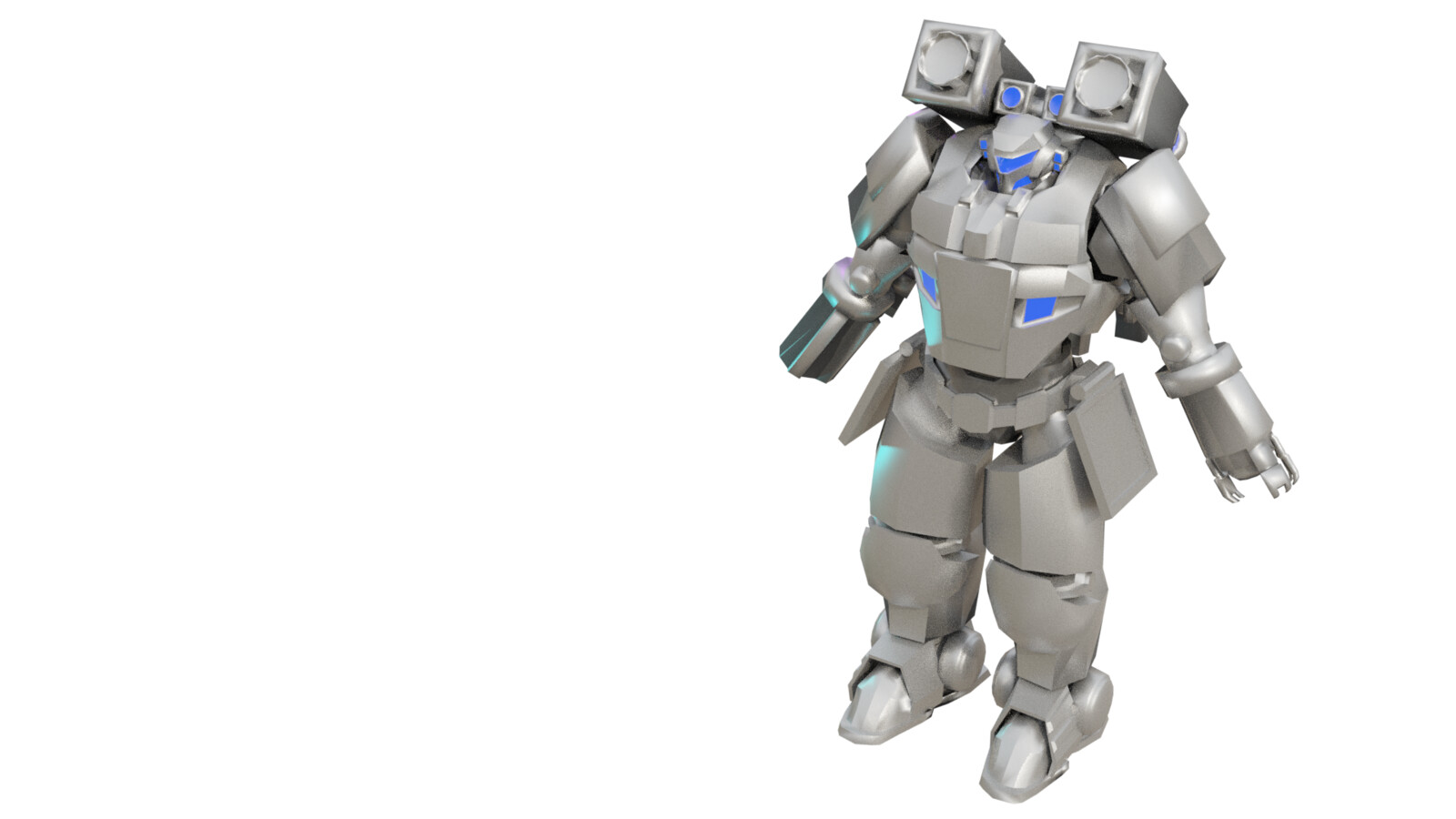 Blender render of the model pre-texture