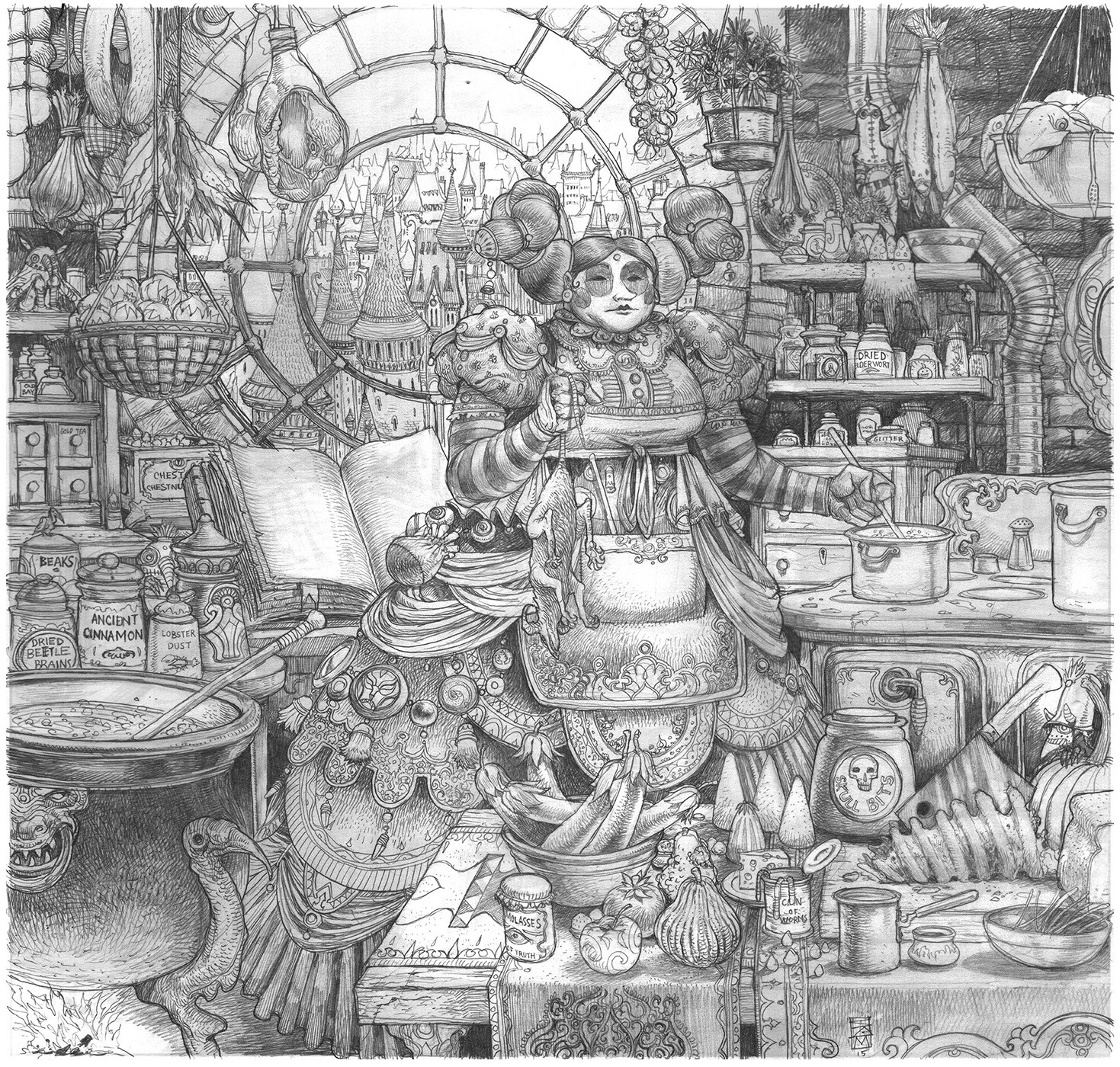 Valpurga Witch Drawing