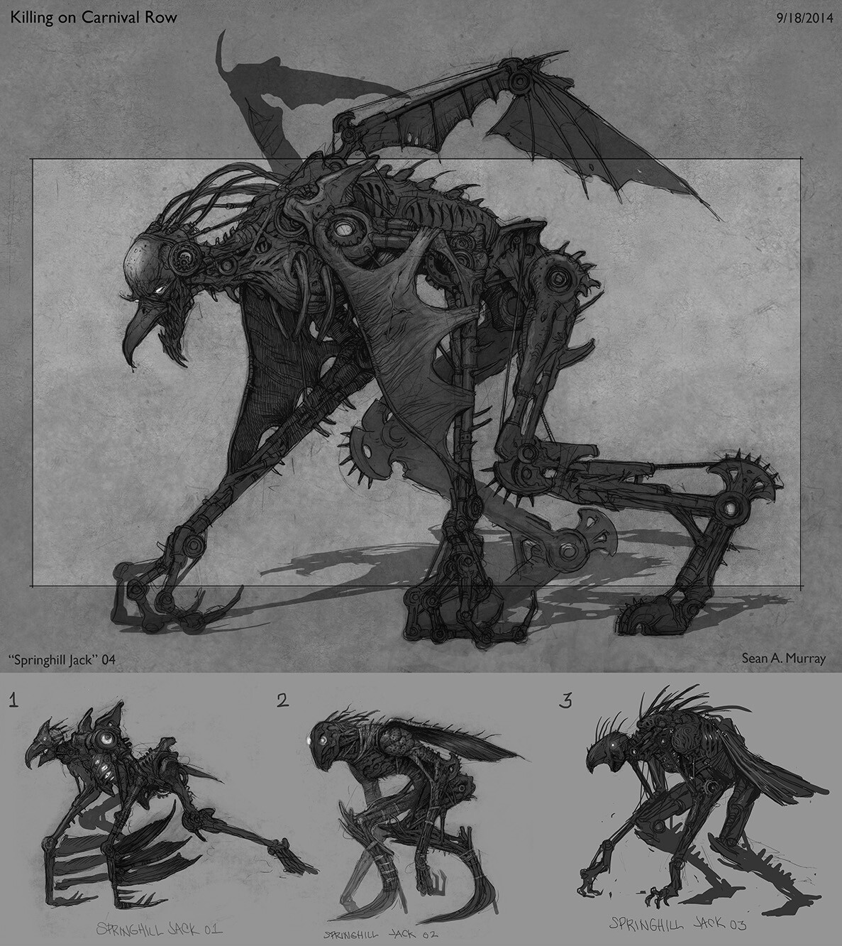 "Springhill Jack" - early idea for the monster