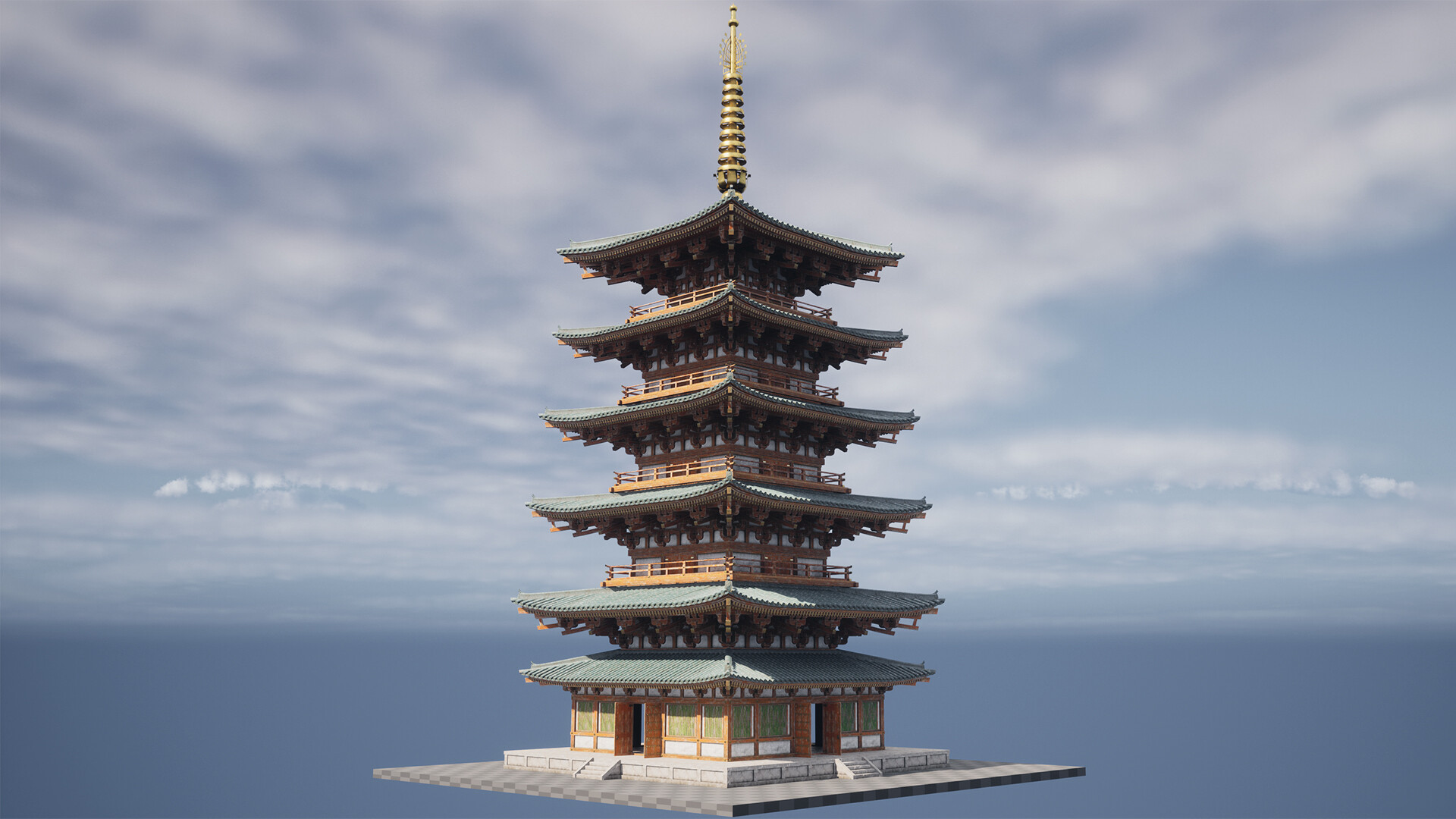Японский храм пагода