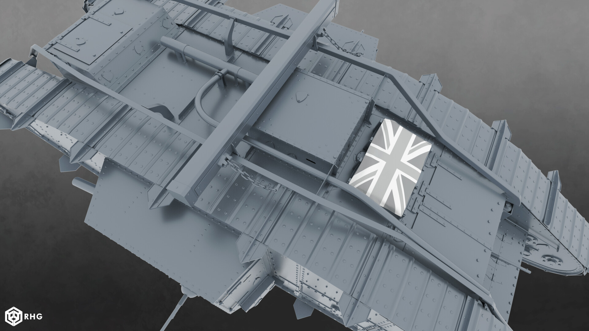 WWI British Mark V Tank - Black Bess - 3D model by Raúl Hidalgo  (@raulhidalgogonzalez97) [b19e83e]
