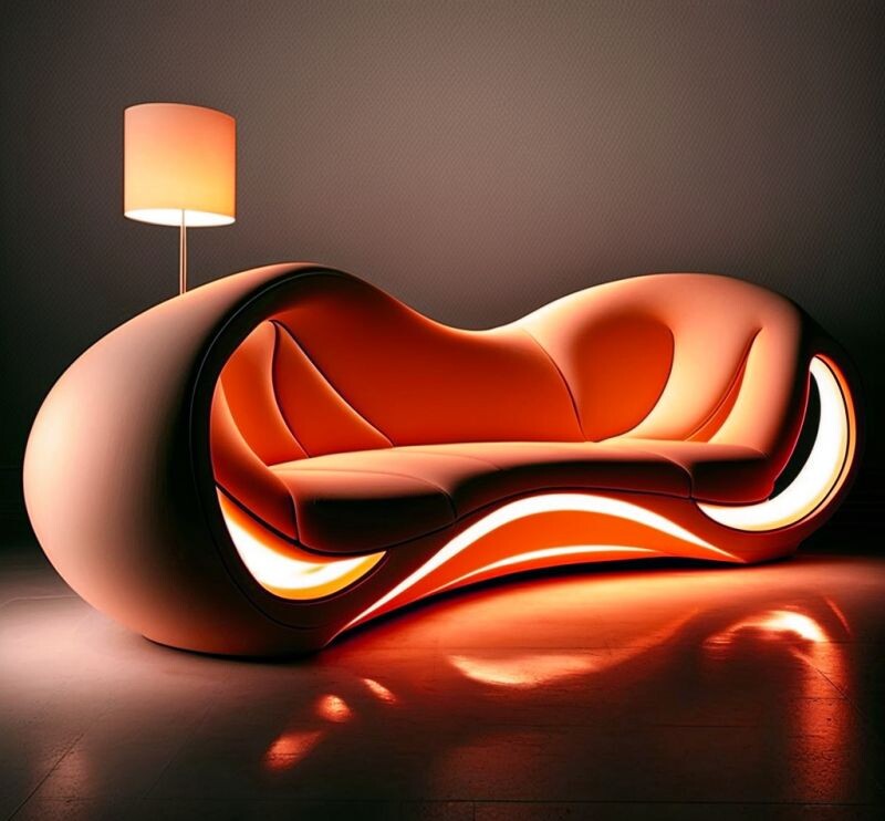 Illustration of Art Gallery Inspired Furniture Design