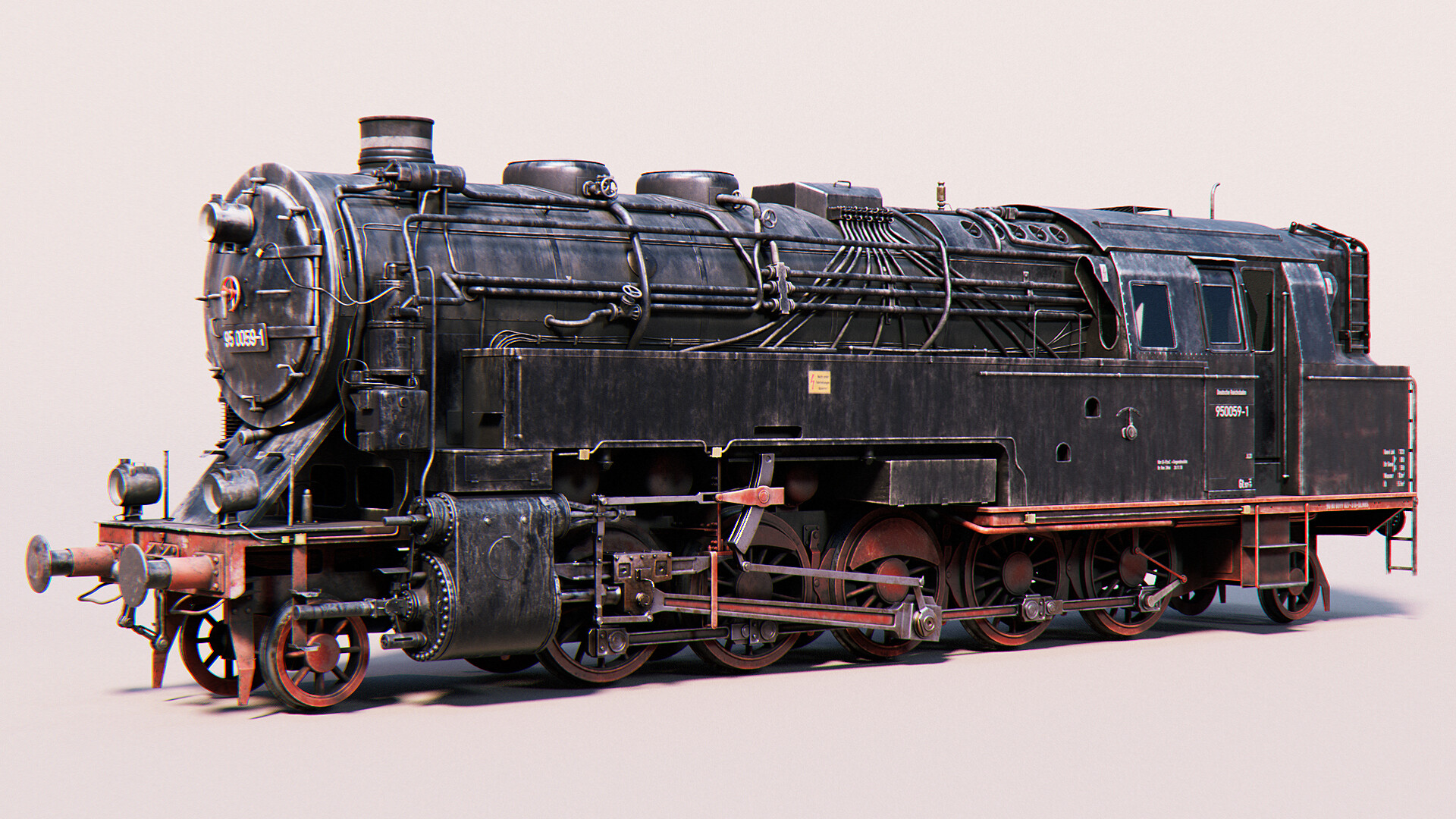 Artstation drg class 95 prussian t 20 steam locomotive