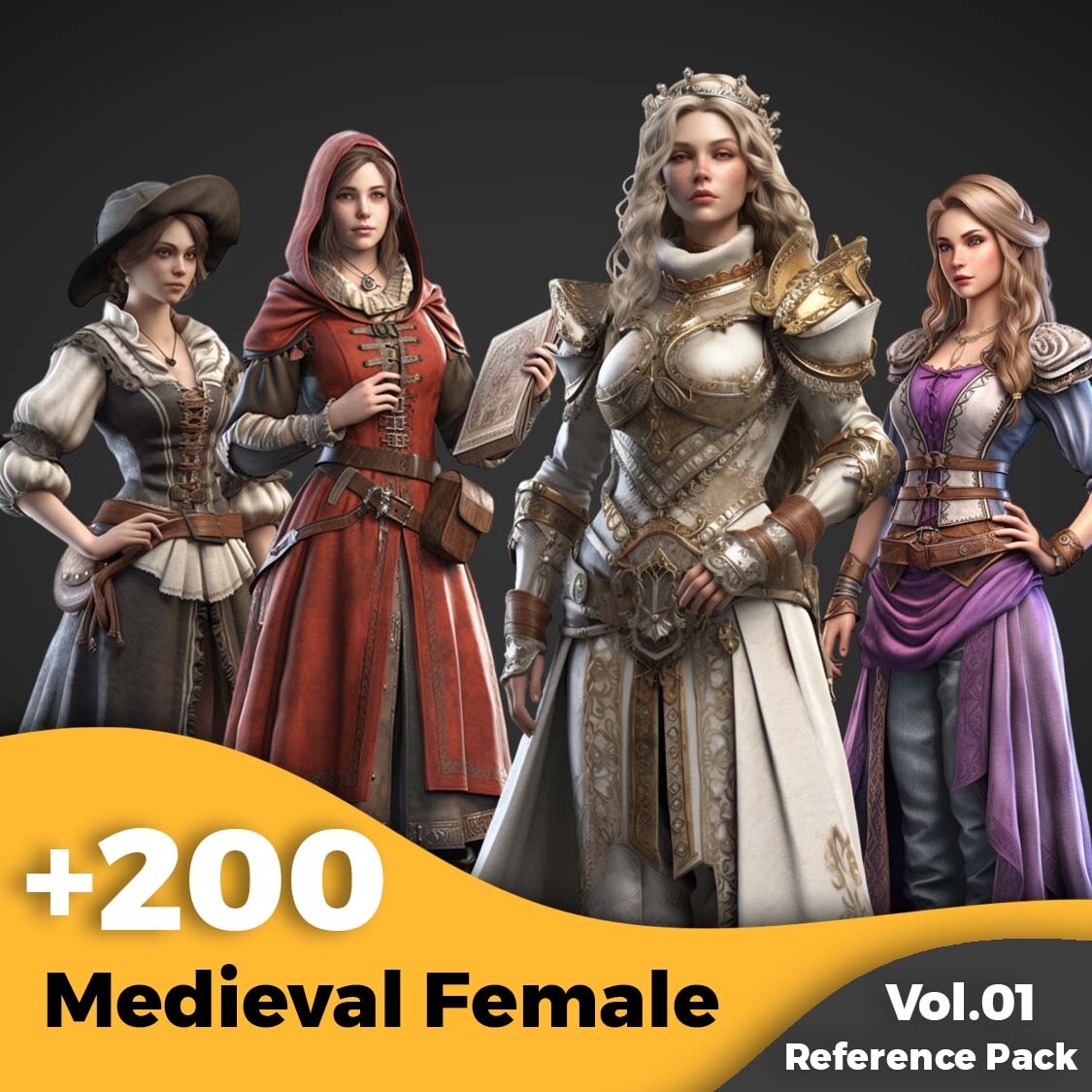 ArtStation - +200 Medieval Female Concept (4k)