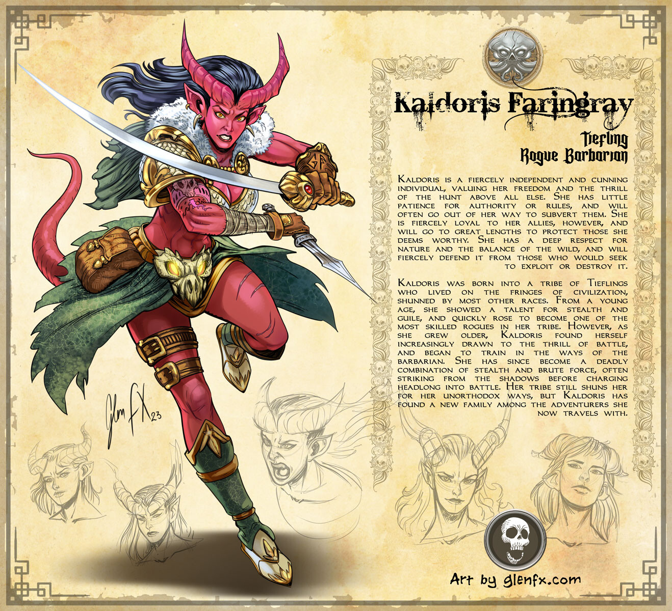 Tiefling Rogue Barbarian