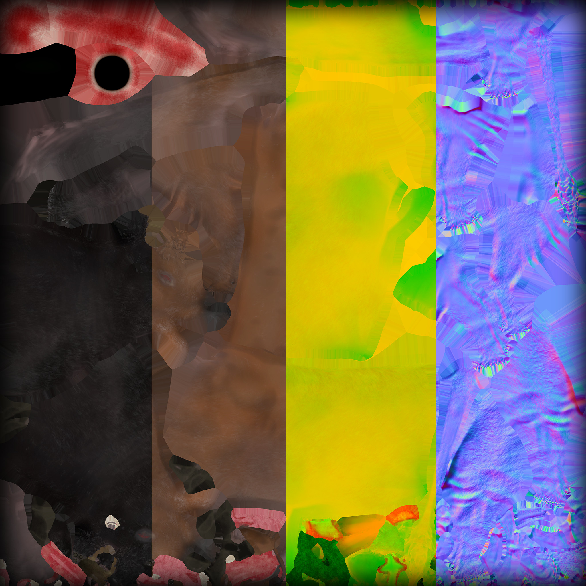 Black and Brown Base Colour Variations
ORM
Normals
All 4096x4096
